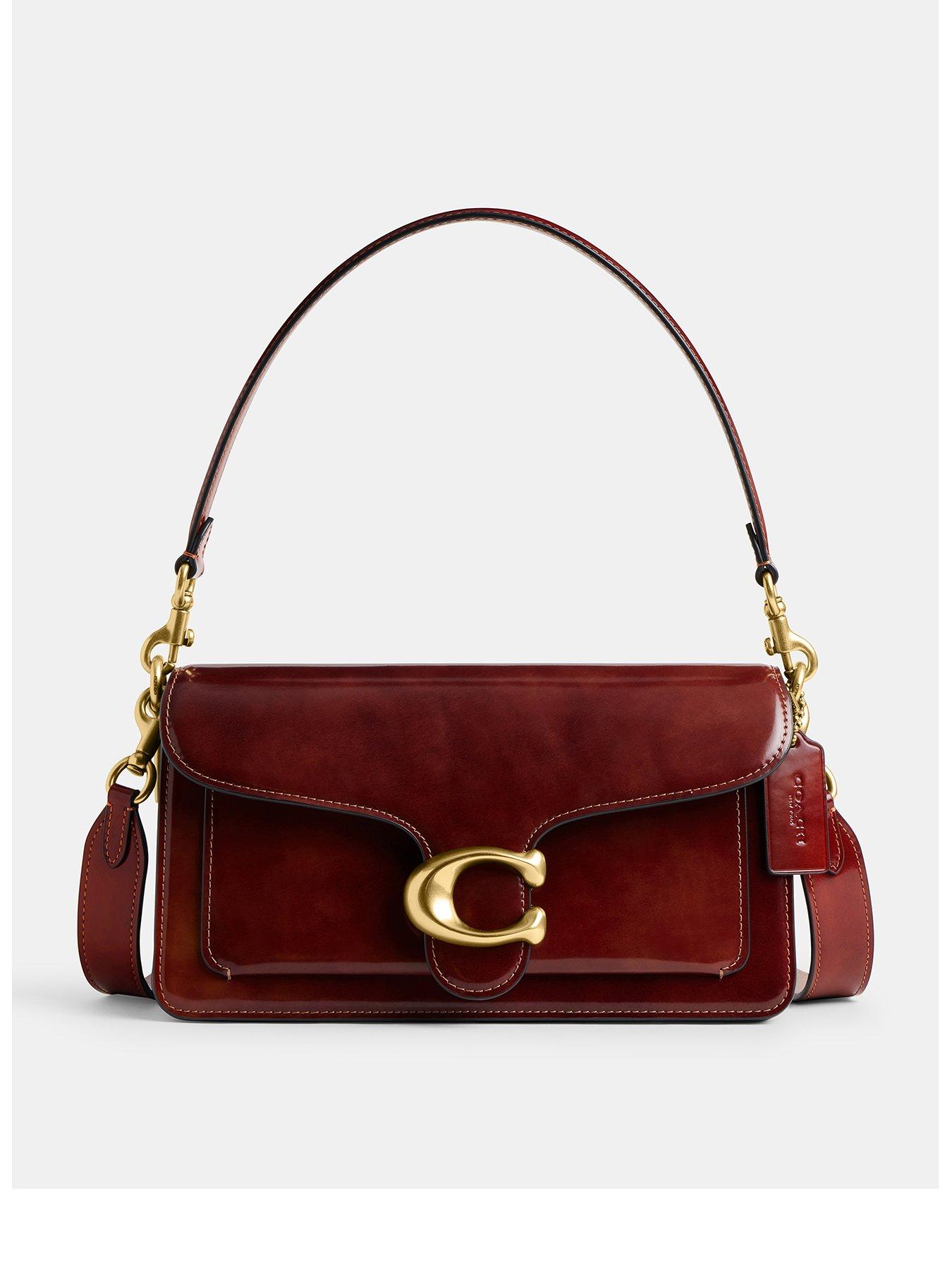 Image 1 of 5 of COACH Spazzolato Leather Tabby Shoulder Bag 26 - Brown