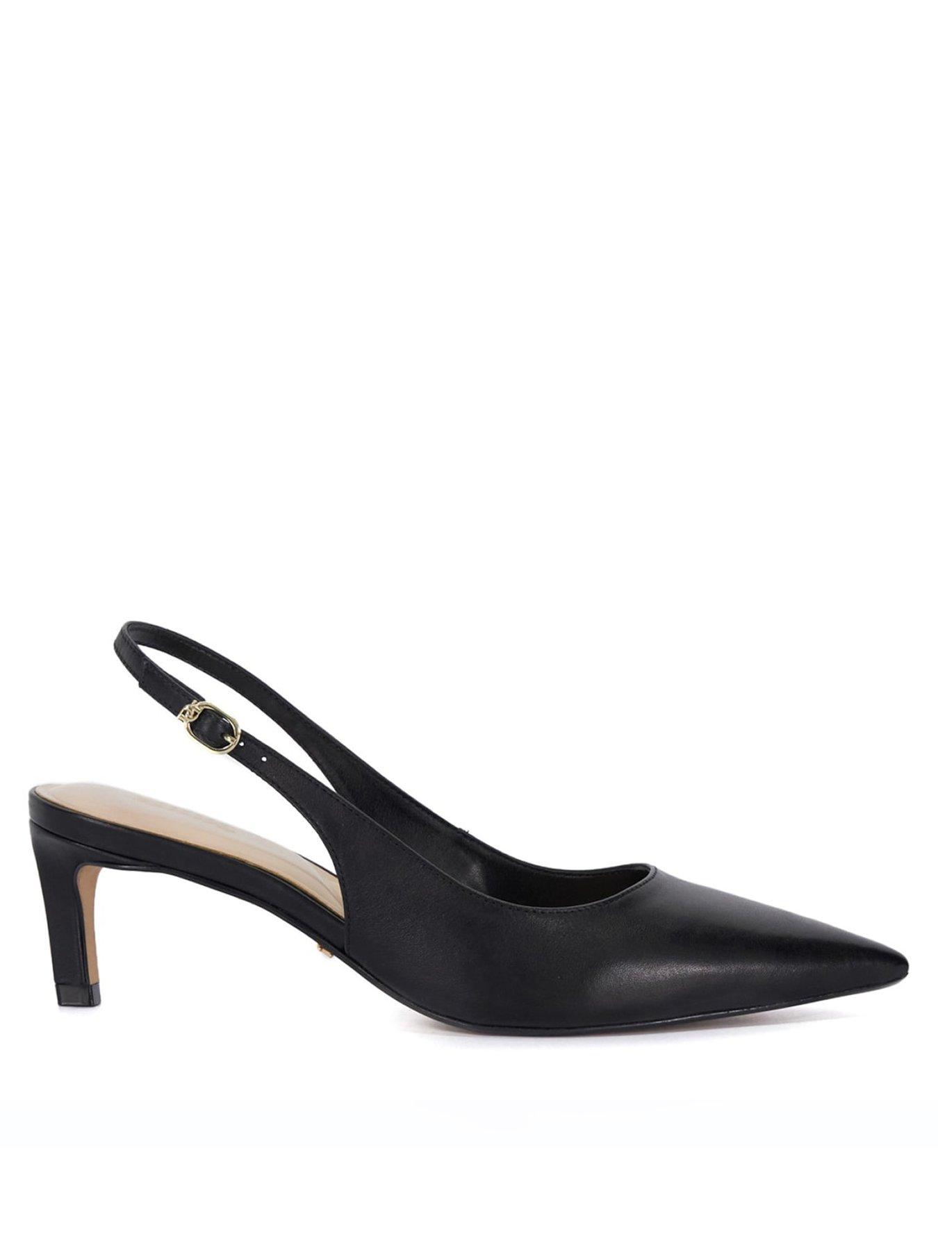 Dune London Celinna Pointed Toe Sling-back Heels - Black