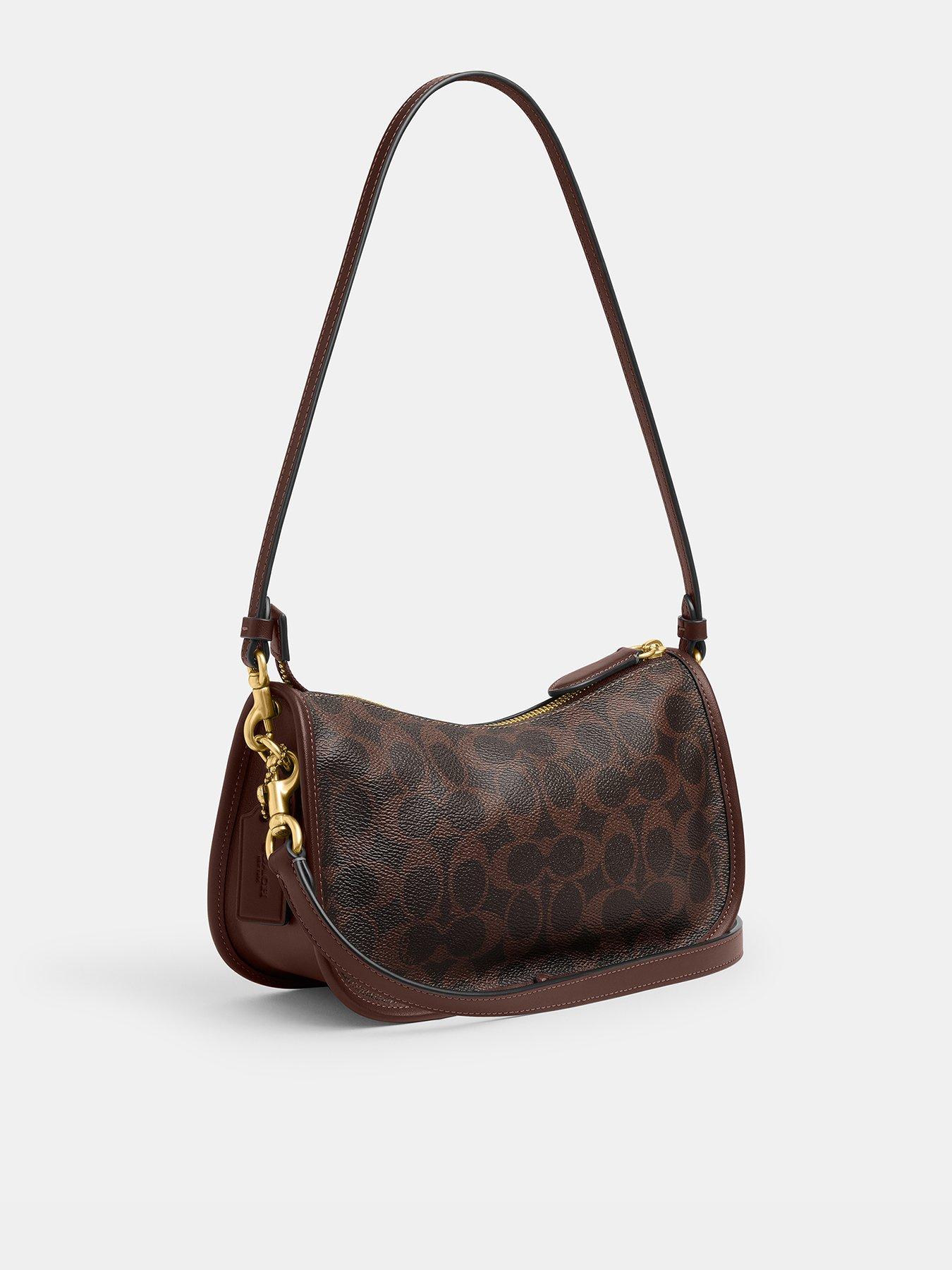 Image 3 of 4 of COACH Coated Canvas Signature Waverly Bag - Brown