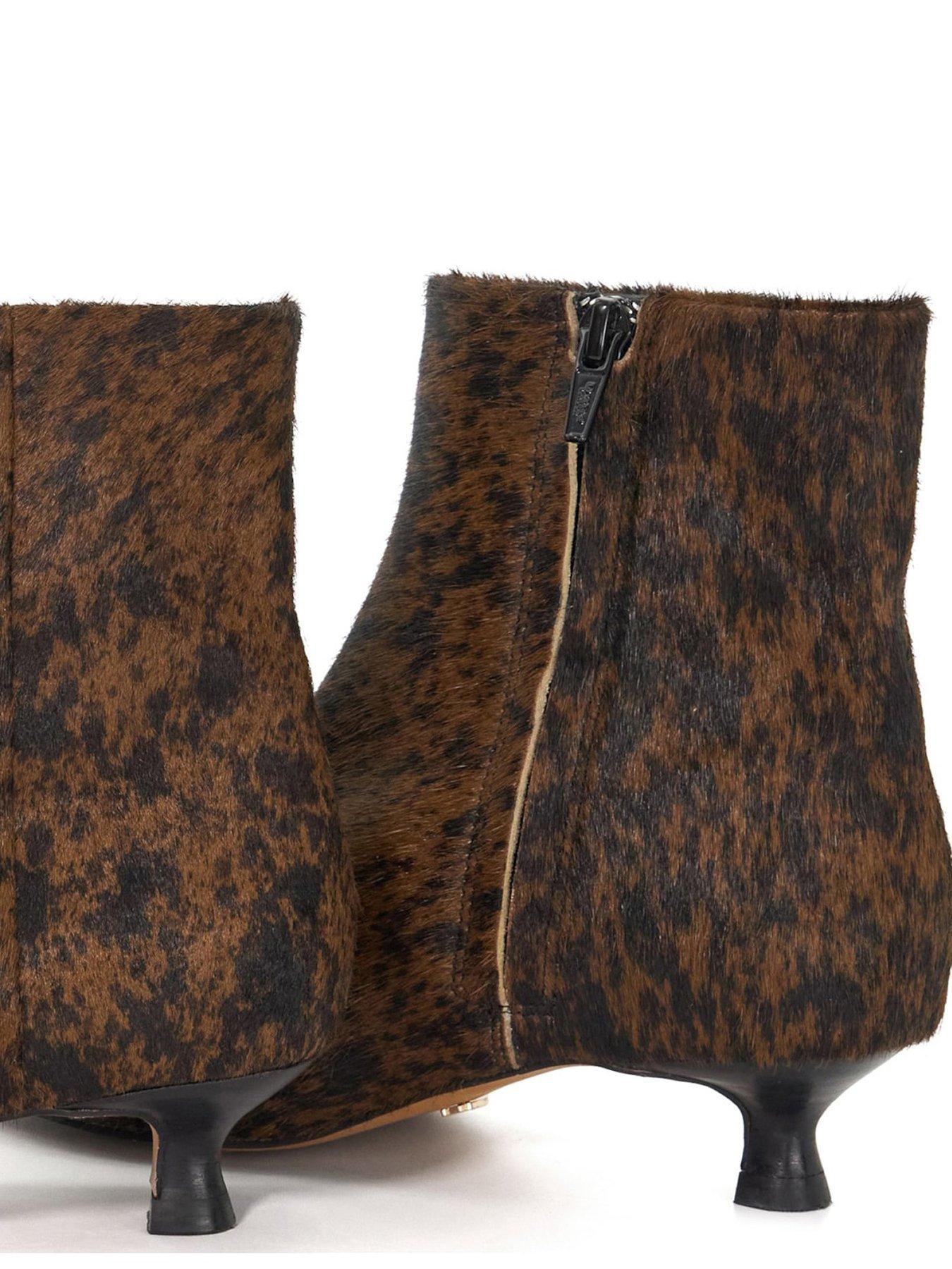 Kitten Heel Boots Dune Leopard Ankle Boots Dune London Odore