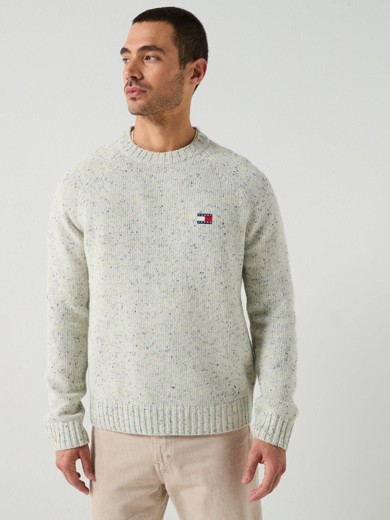 Tommy Jeans Regular Fit Badge Knitted Jumper - White