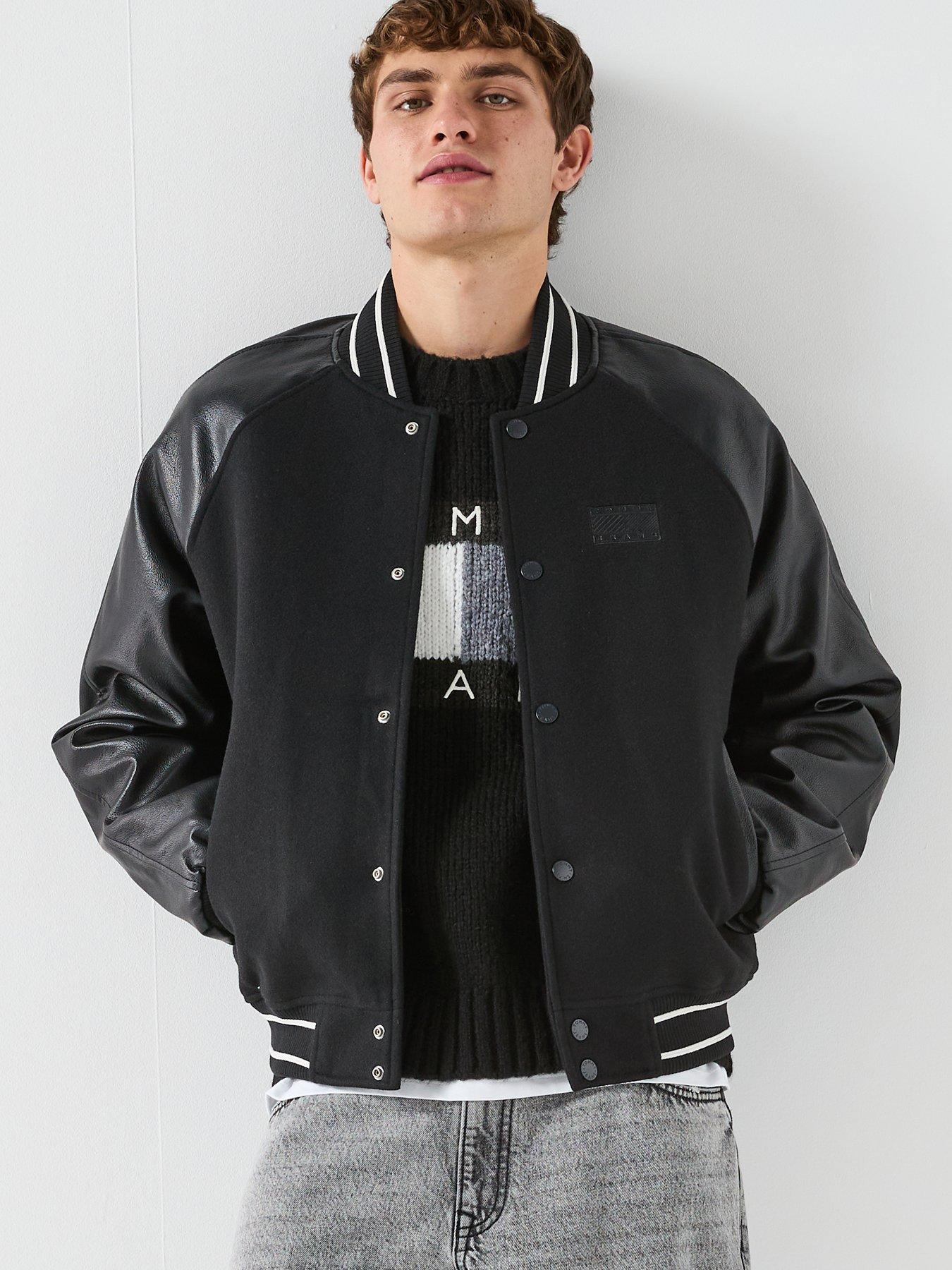 Tommy Jeans Flag Varsity Jacket - Black
