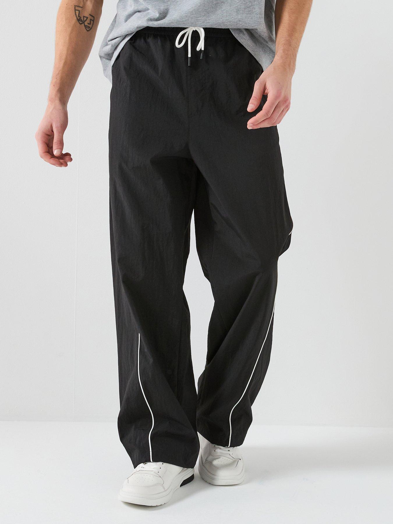 Image 1 of 5 of Tommy Jeans Theo Parachute Track Trousers - Black