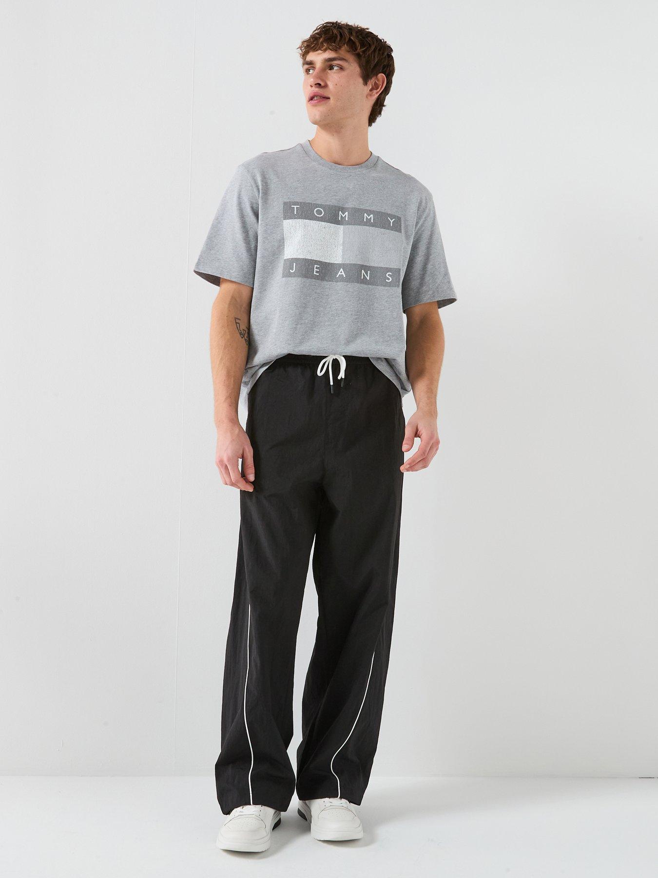 Image 4 of 5 of Tommy Jeans Theo Parachute Track Trousers - Black