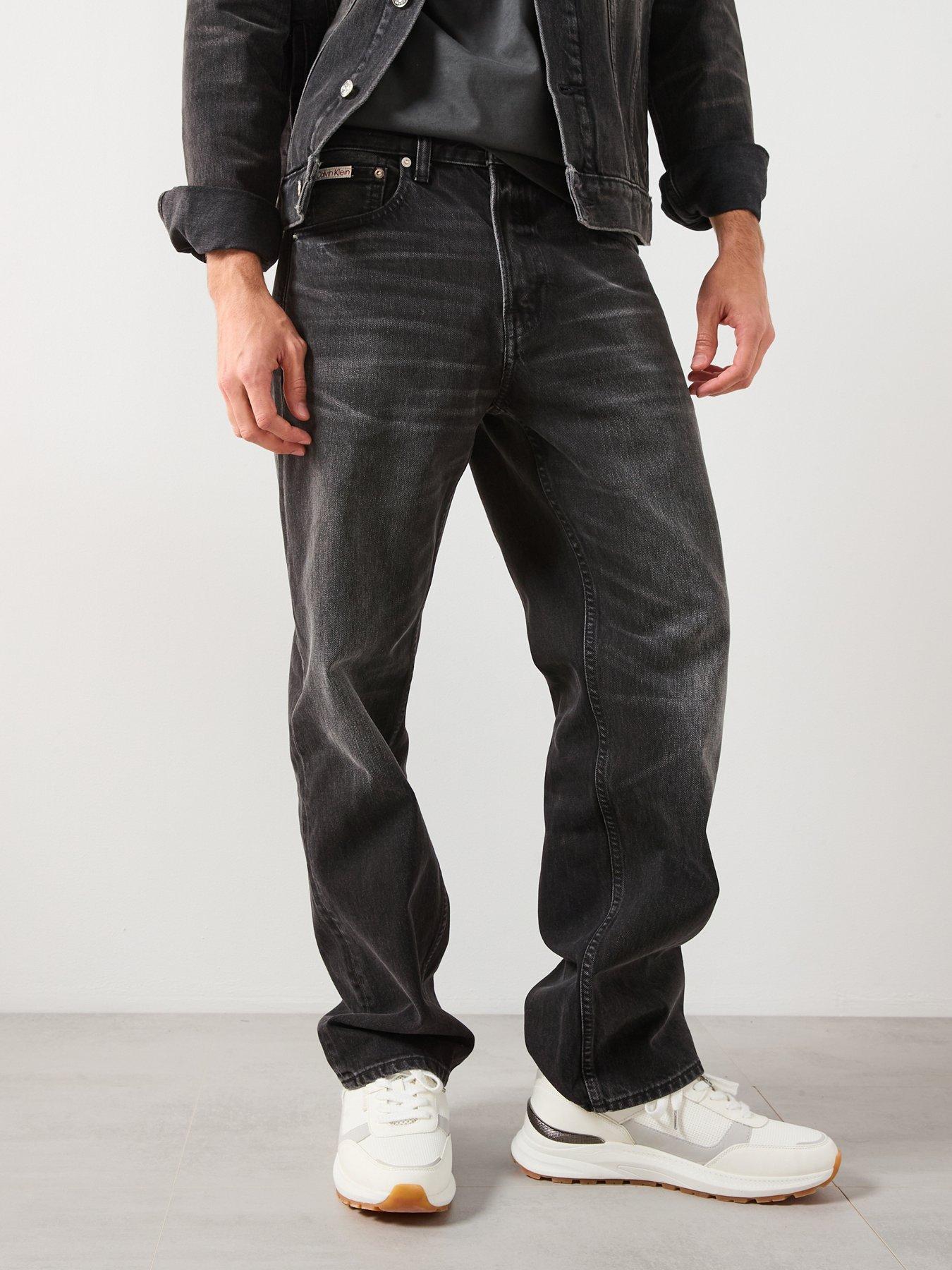 Image 1 of 6 of Calvin Klein Jeans 90S Straight Fit Jeans - Black