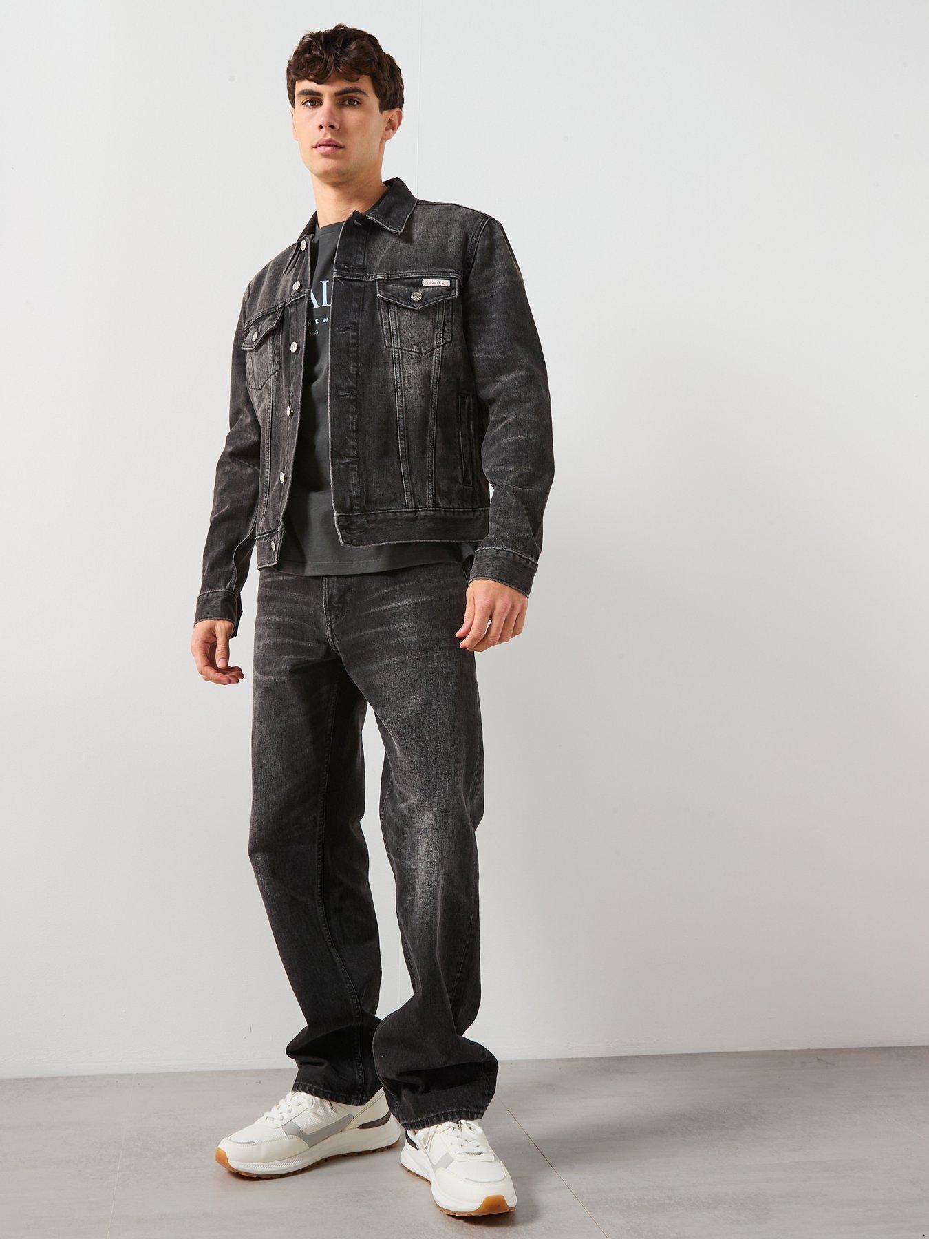 Image 3 of 6 of Calvin Klein Jeans 90S Straight Fit Jeans - Black