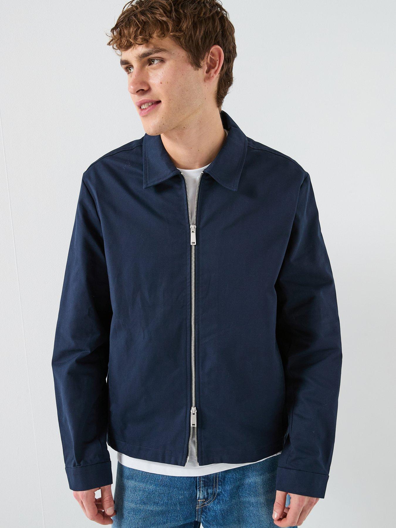 Calvin Klein Calvin Klein Cotton Dobby Blouson Harrington Jacket - Navy