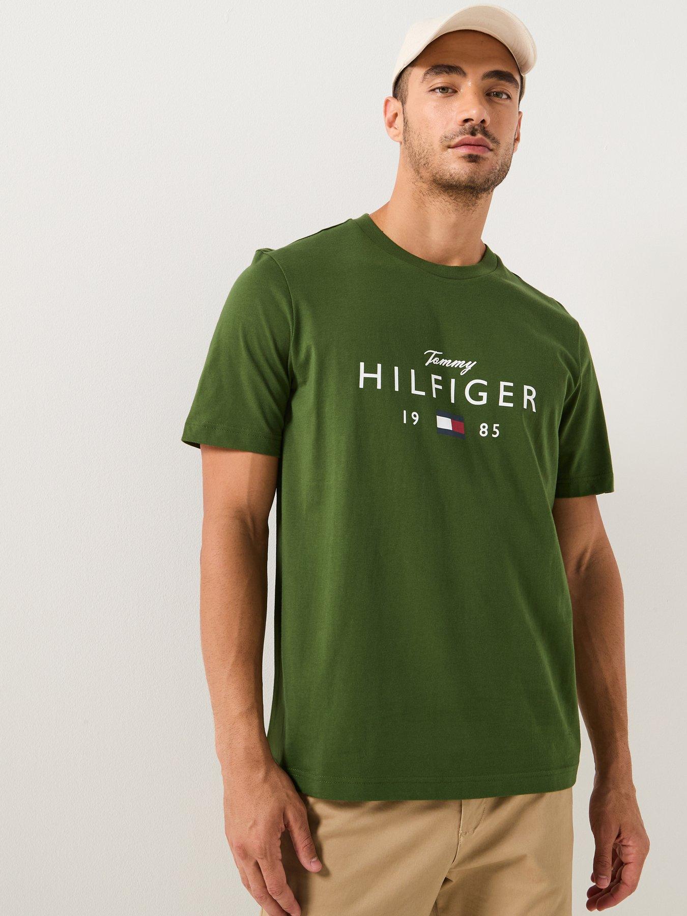 Tommy Hilfiger Big Logo Print Flag T-Shirt - Green