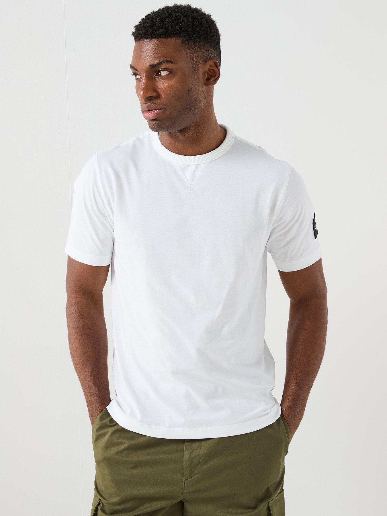 Image 1 of 6 of Calvin Klein Jeans Badge T-Shirt - White
