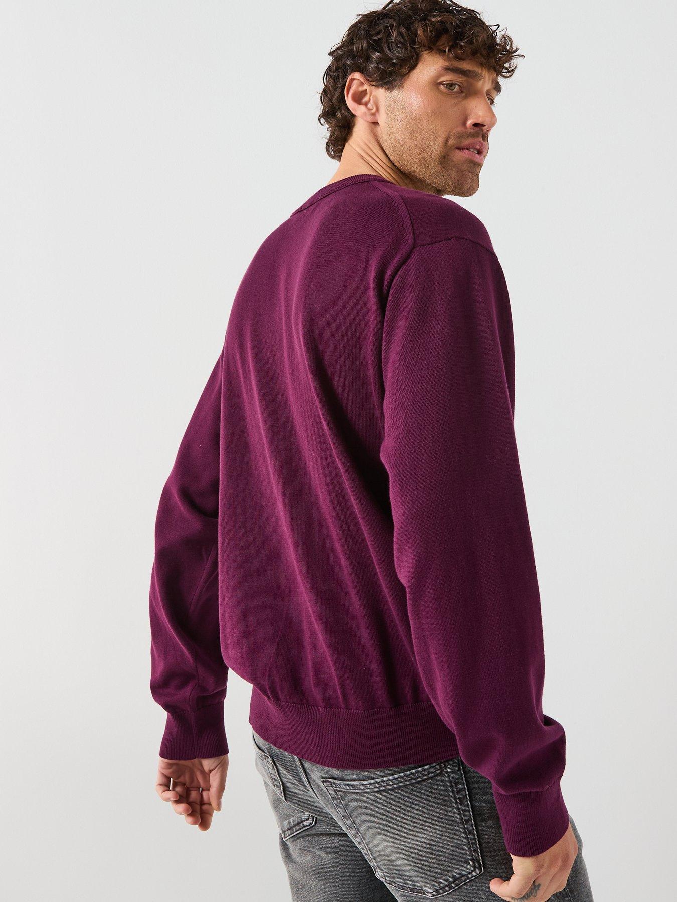 Calvin Klein Relaxed Crew Sweatshirt - Dark Red | Very