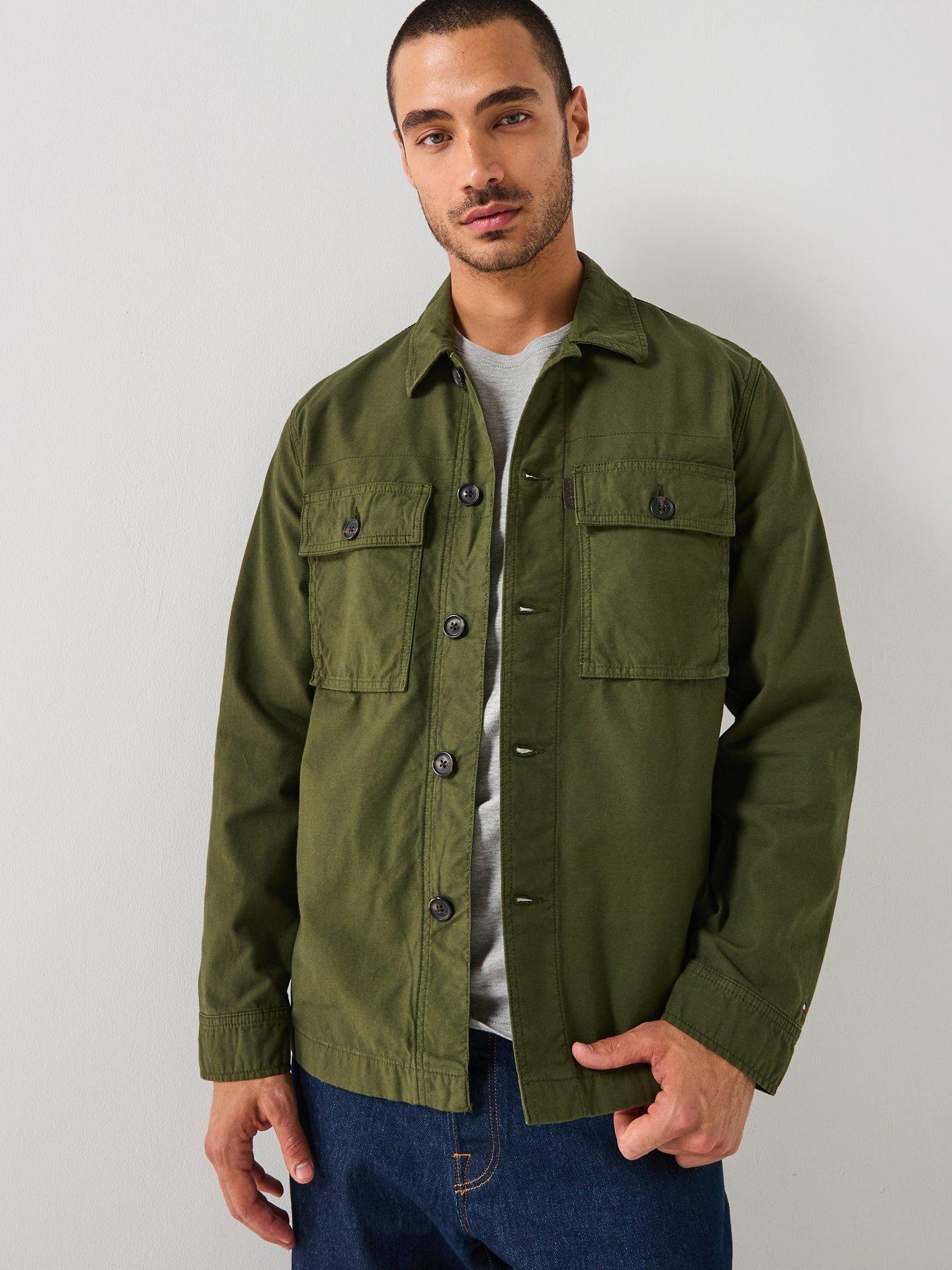 Tommy Hilfiger Garment Dyed Utility Overshirt - Green