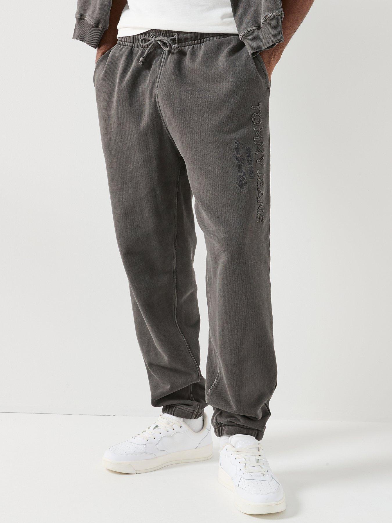 Tommy Jeans Relaxed Fit Garment Dyed Joggers - Black