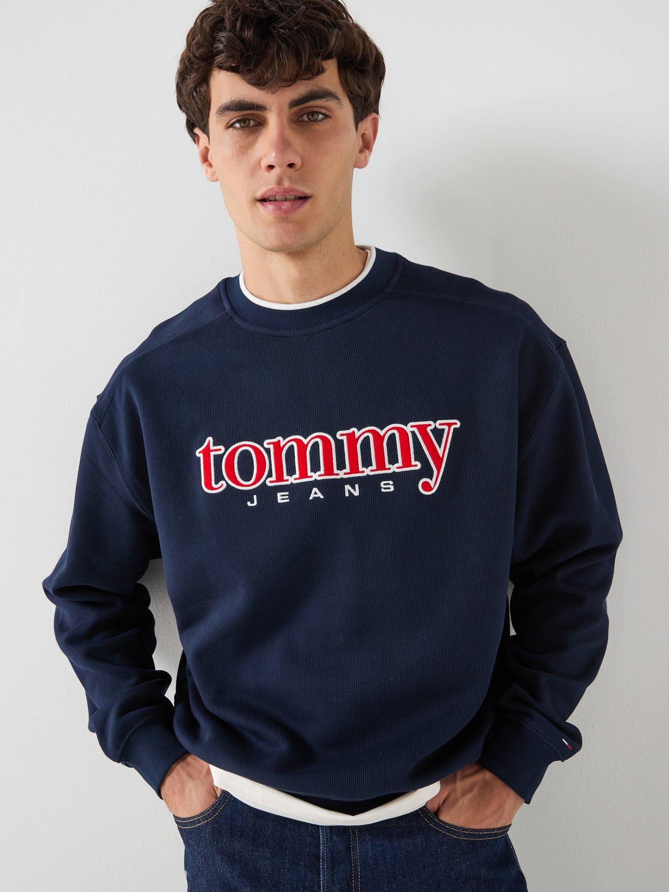 Tommy Jeans 90S Texture Graphic Crew Sweat - Navy