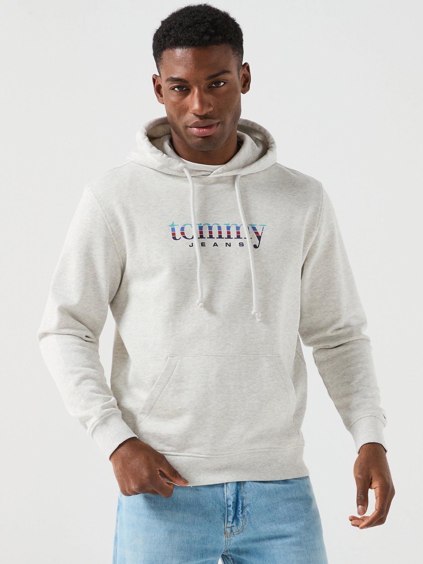 Tommy Jeans Regular Fit Entry Play Pullover Hoodie - Light Grey