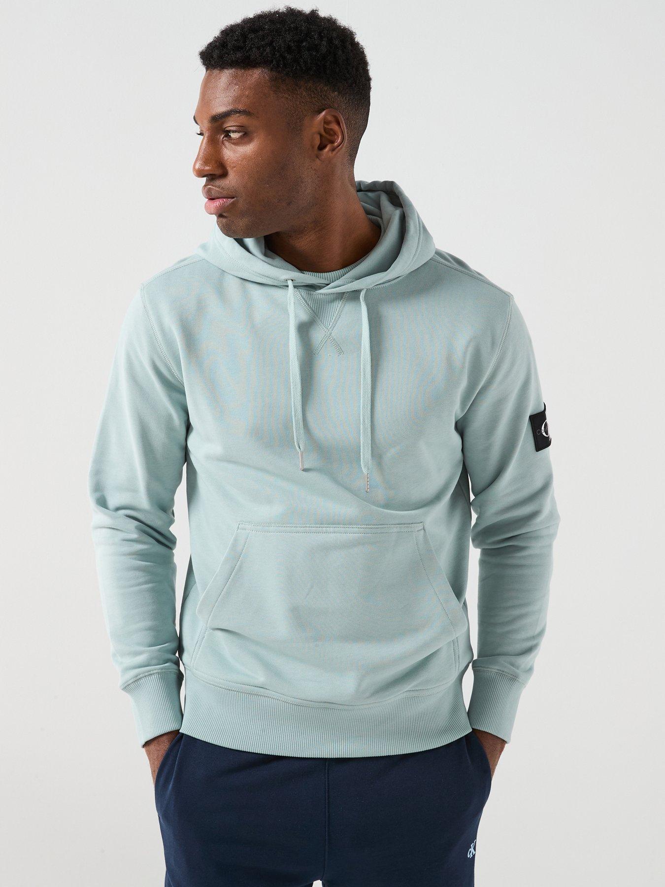 Calvin Klein Jeans Badge Hoodie, Grey, Size S, Men
