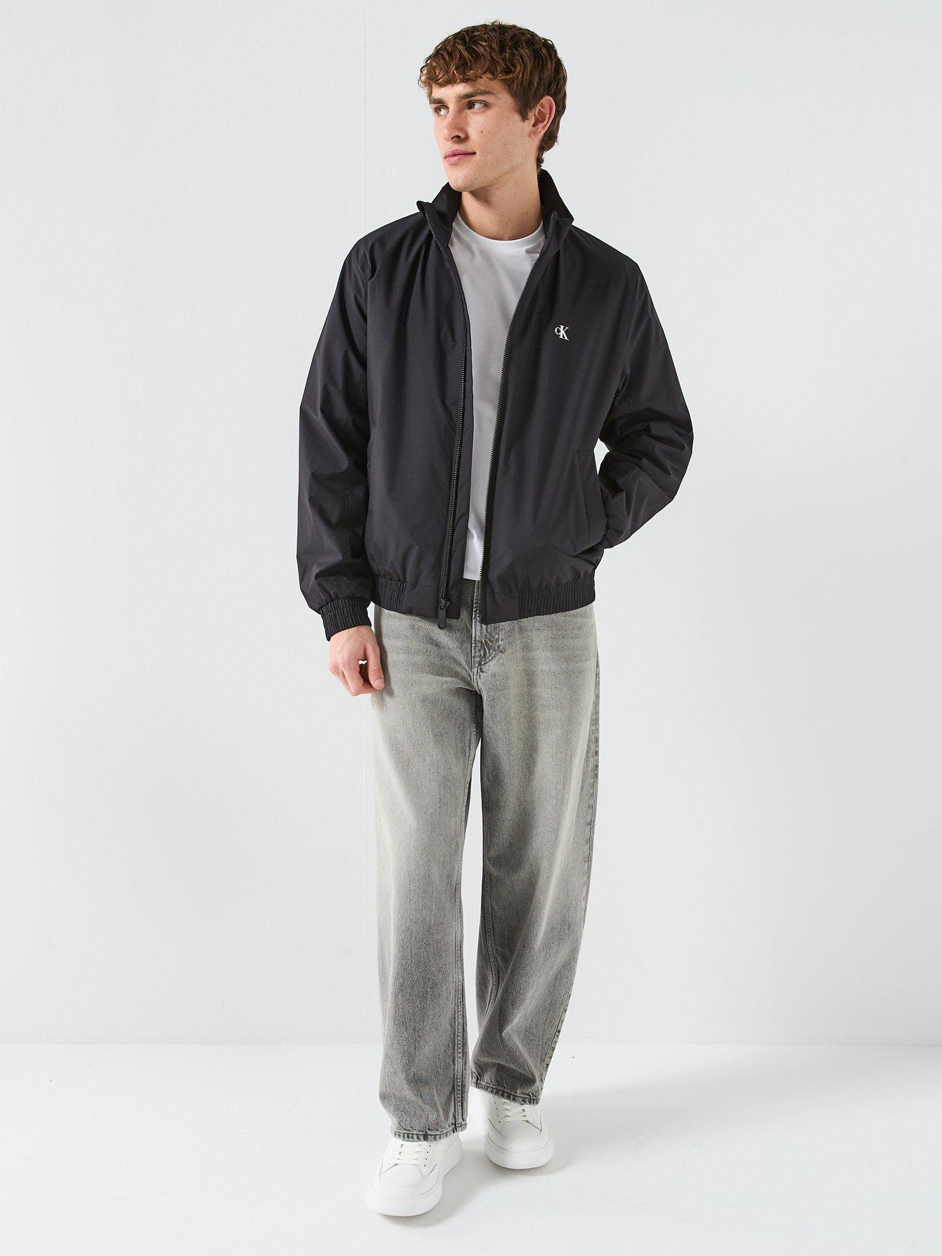 Image 3 of 6 of Calvin Klein Jeans Ripstop Padded Harrington Jacket - Black