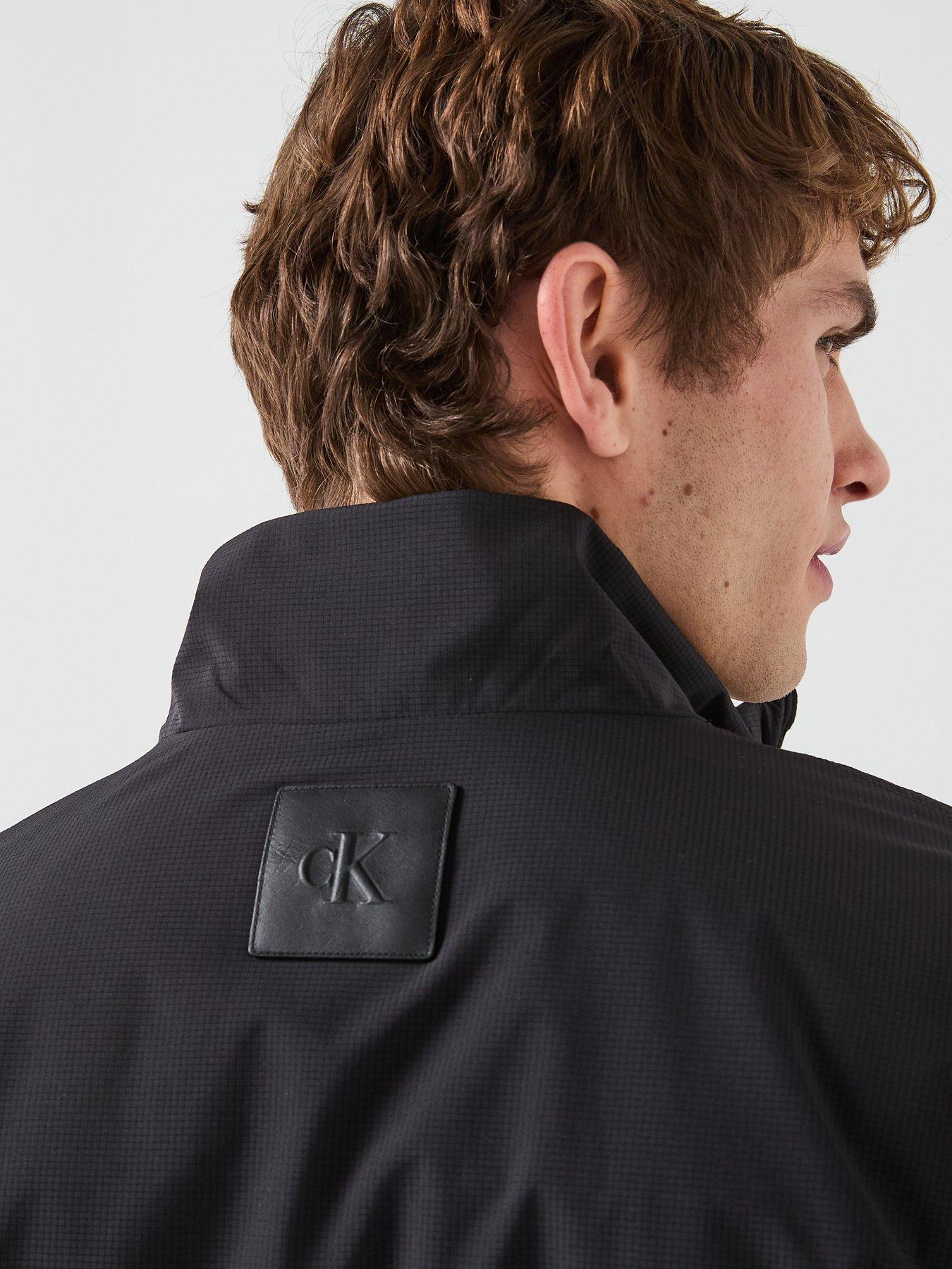 Image 4 of 6 of Calvin Klein Jeans Ripstop Padded Harrington Jacket - Black