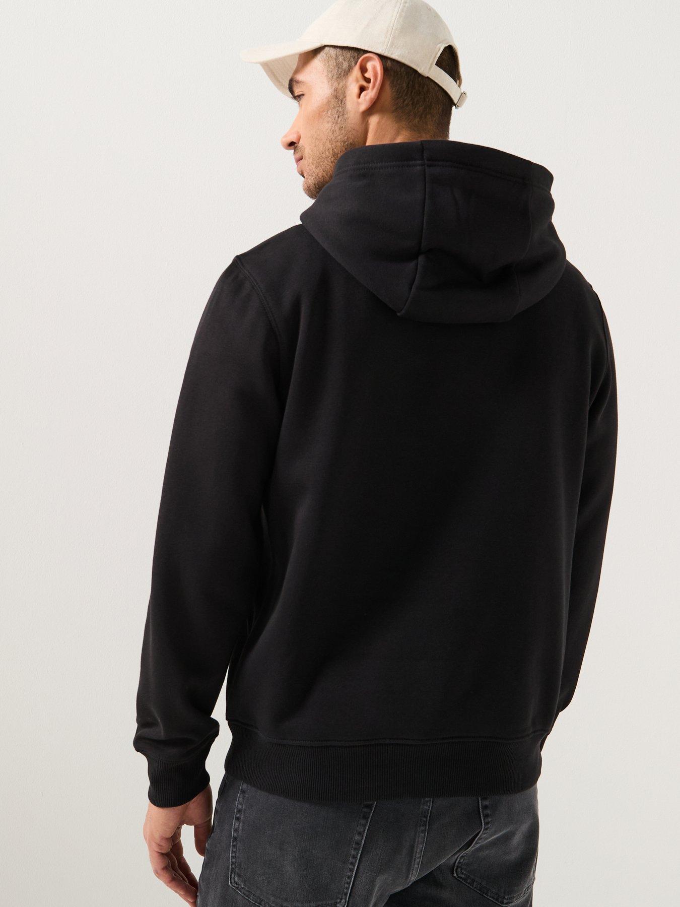 Image 2 of 5 of Tommy Hilfiger Embroidered Large Flag Overhead Hoodie - Black