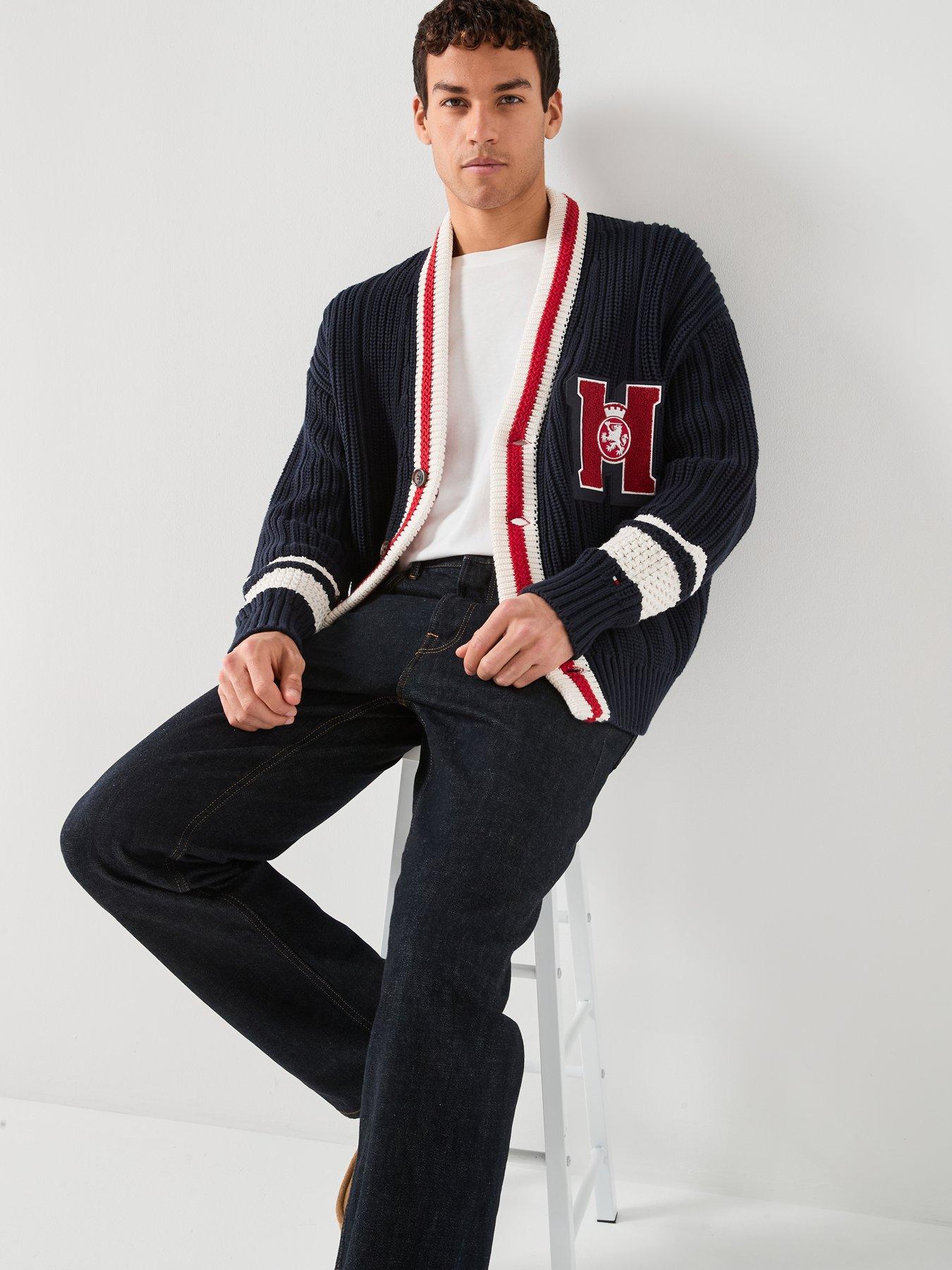 Tommy Hilfiger Letterman Knitted Cardigan - Navy