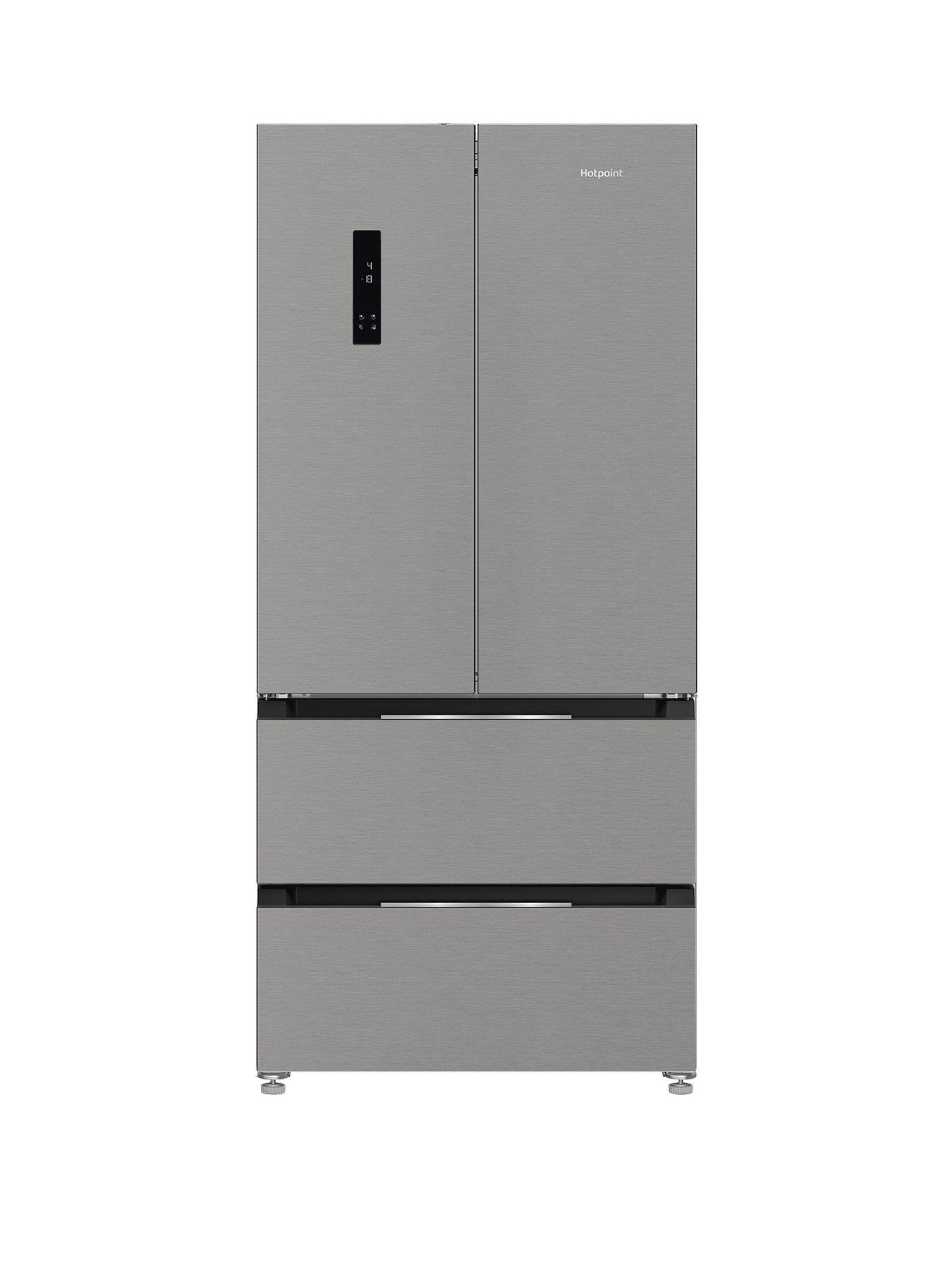 Hotpoint Dual No Frost American Fridge Freezer with VitalCare - Titanium Inox