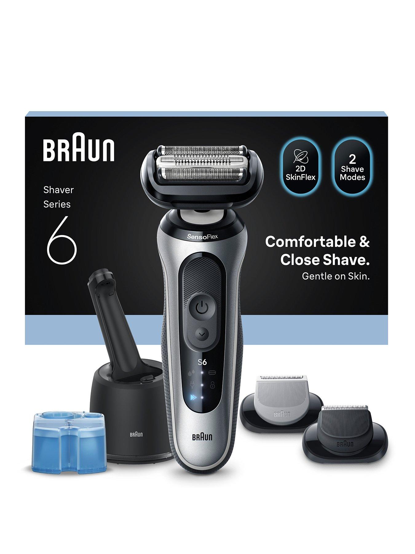 undefined Series 6 Electric Shaver, SmartCare Center, +2 Attachments, 62-S7650CC, Silver