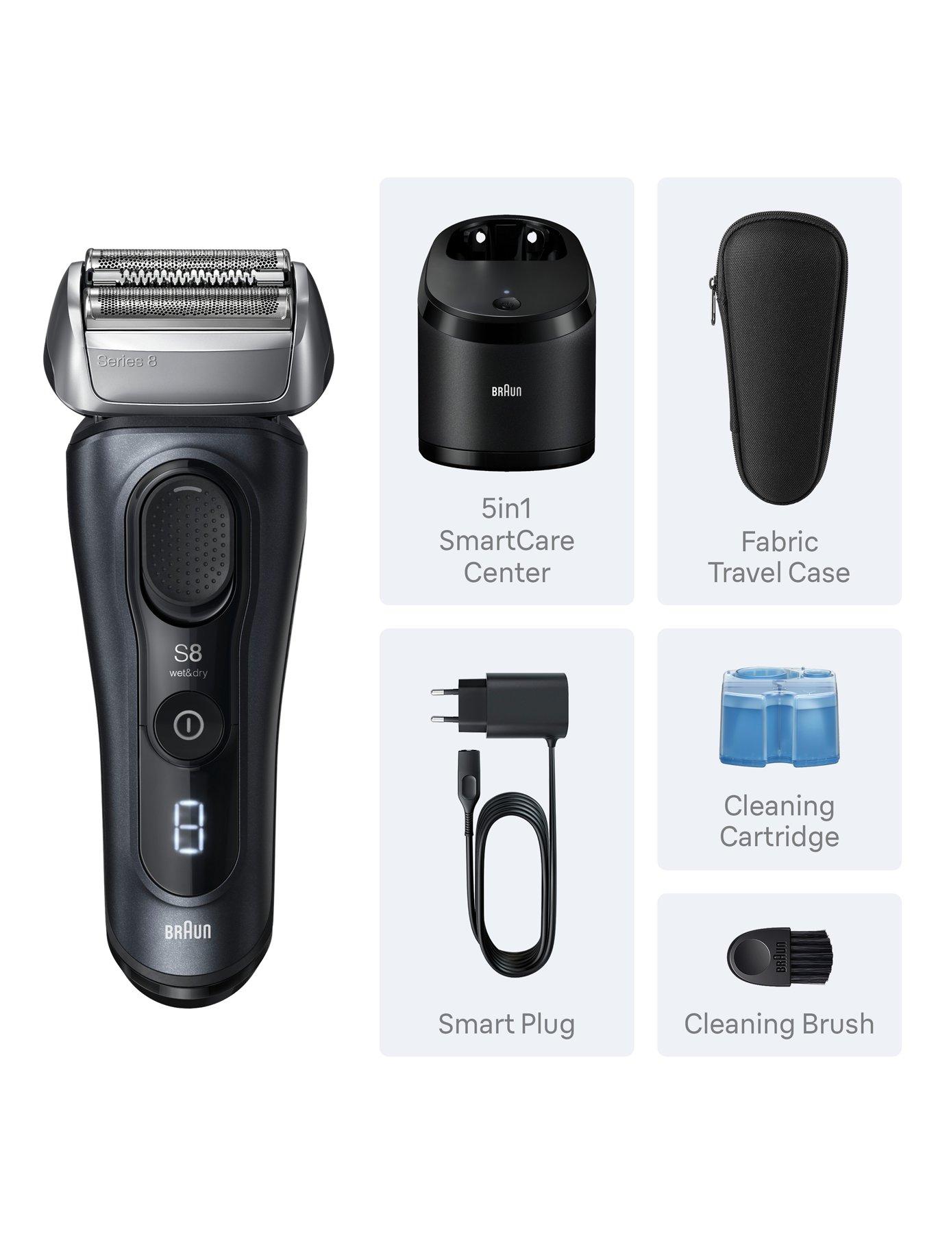 Image 2 of 8 of Braun Series 8 Electric Shaver, SensoAdapt, SmartCare Center, 8663CC -&nbsp;Grey