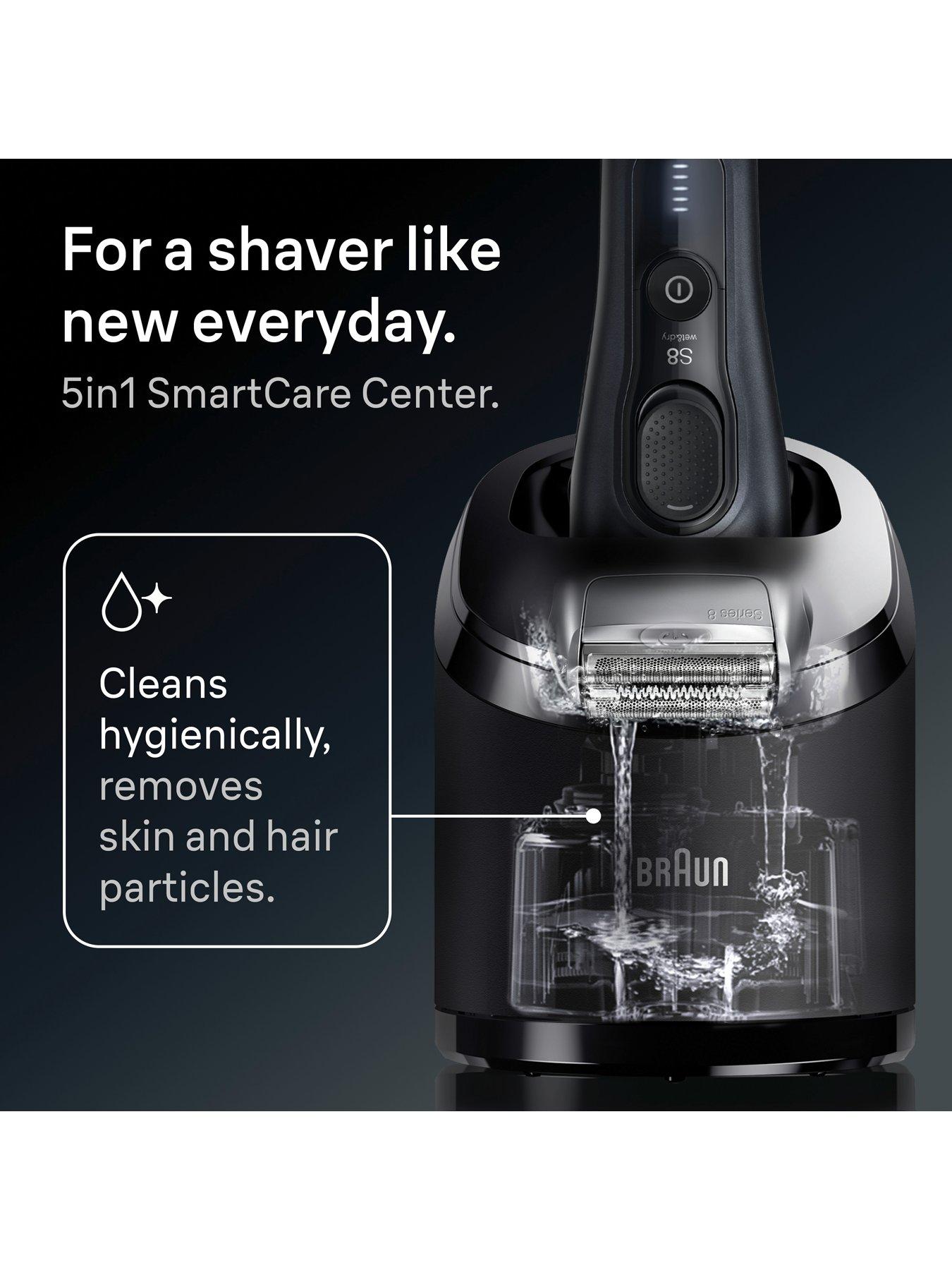 Image 6 of 8 of Braun Series 8 Electric Shaver, SensoAdapt, SmartCare Center, 8663CC -&nbsp;Grey