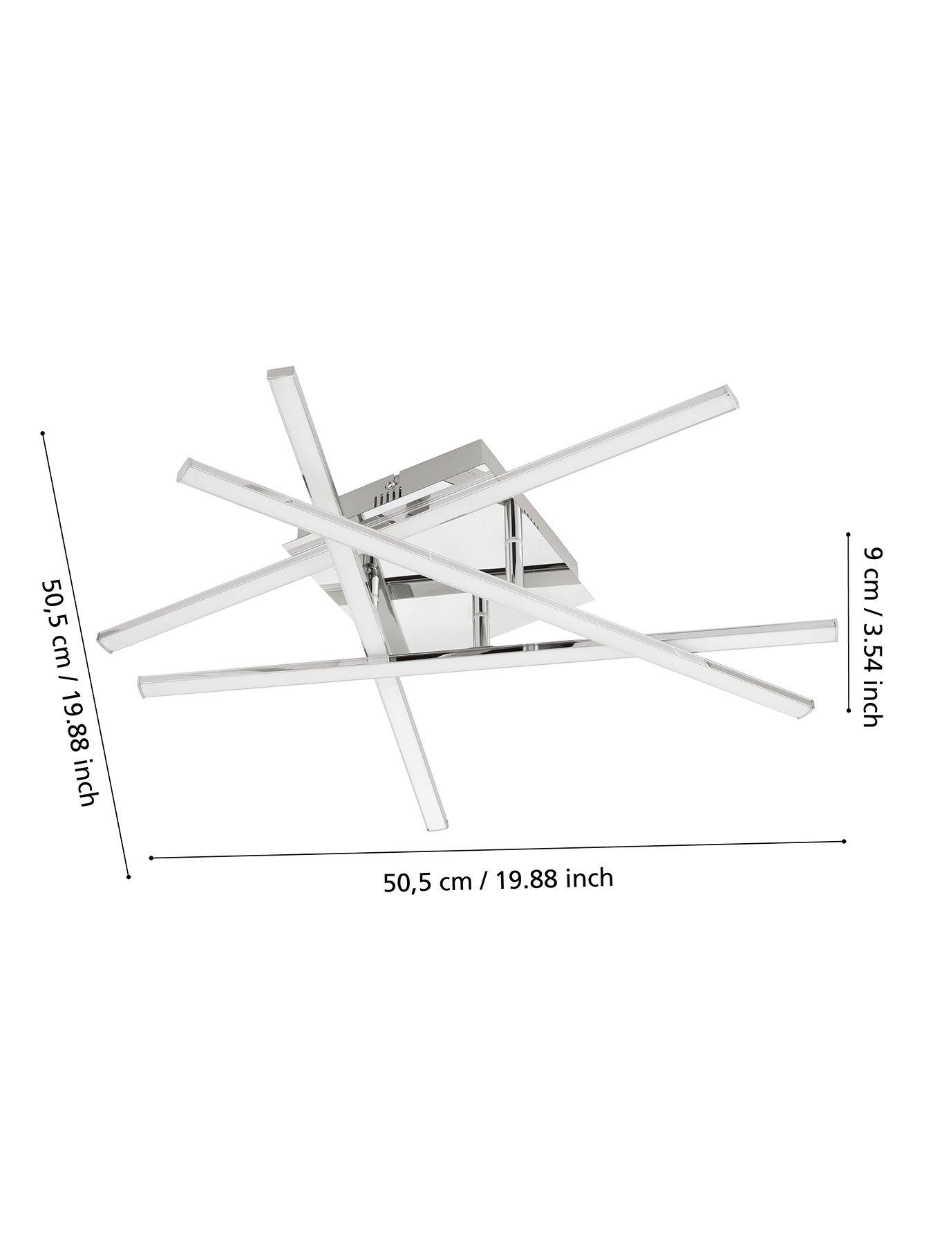 Image 4 of 5 of Eglo Lasana 1 Led Contemporary Flush Chrome Ceiling Light
