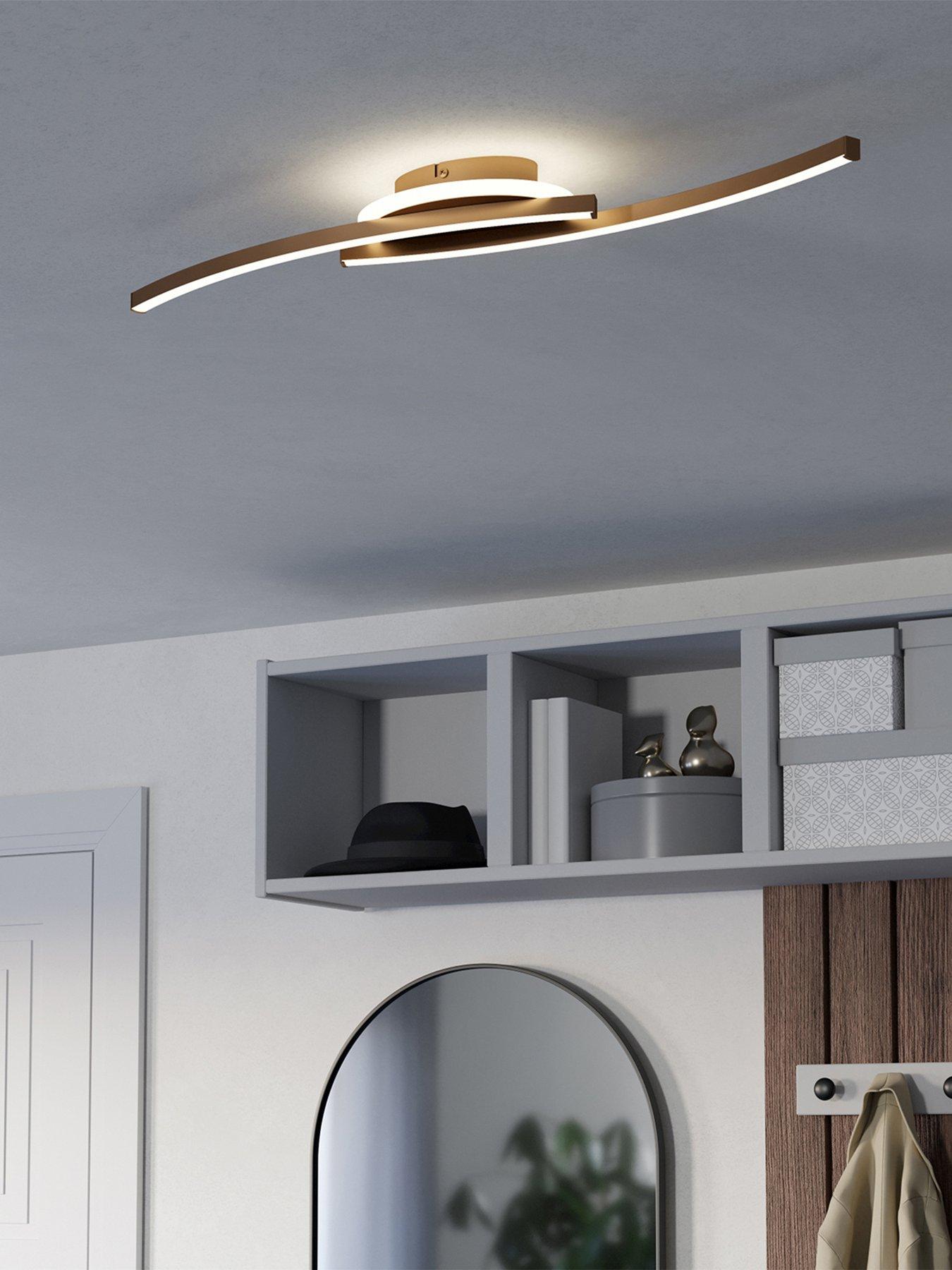 undefined Lungolago Bronze Steel Minimalist Led Ceiling Light