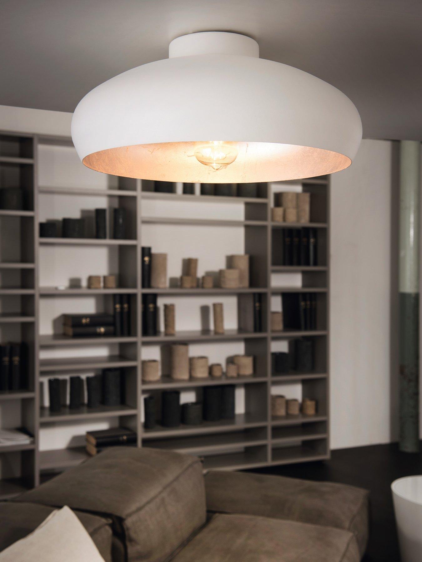 undefined Mogano Vintage White And Silver Ceiling Light