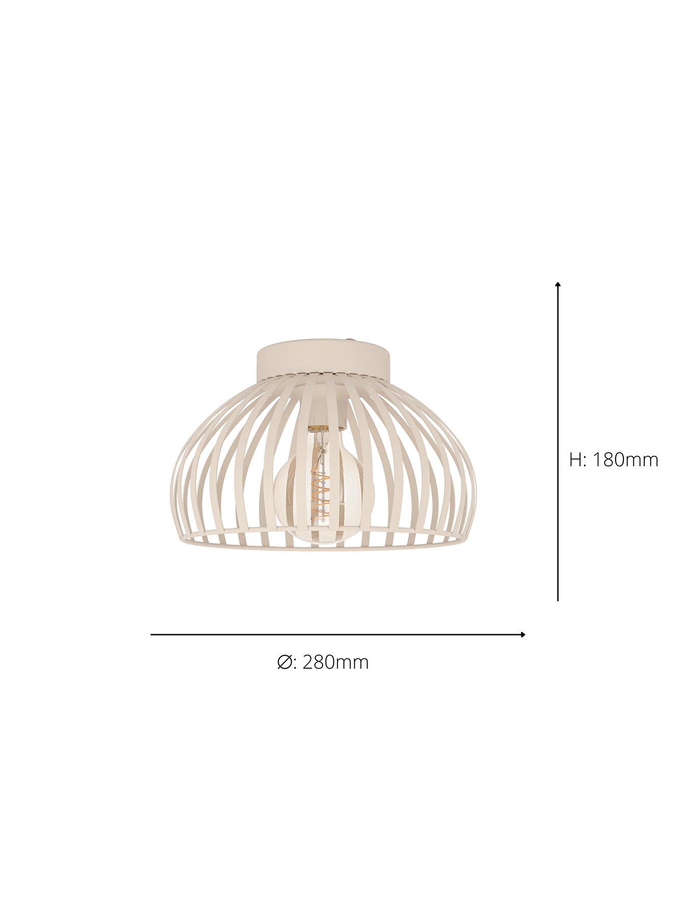 Image 4 of 5 of Eglo Mogano 3 Sandy Steel Caged Style Ceiling Light