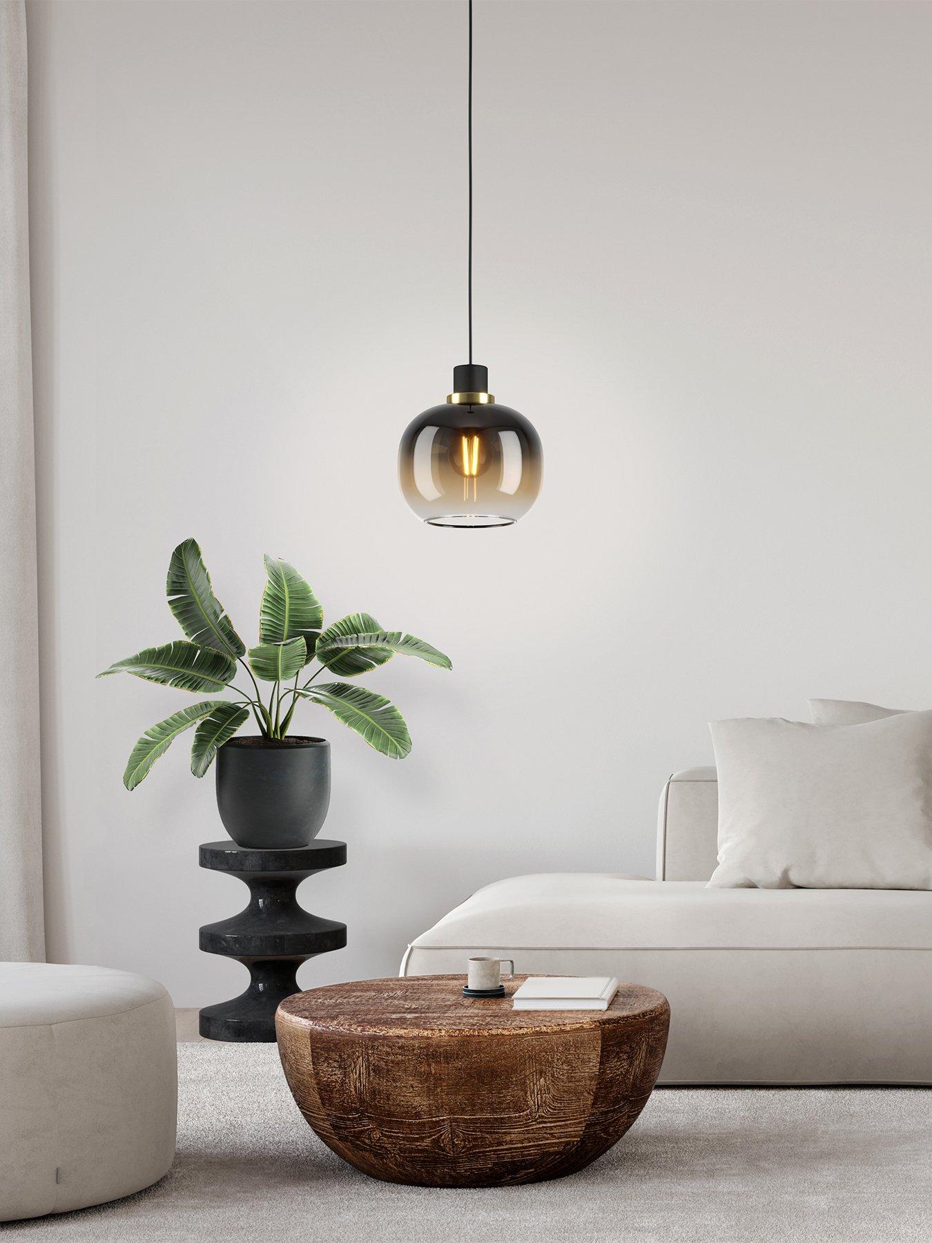 undefined Oilella Black To Brown Gradient Hanging Single Pendant Light