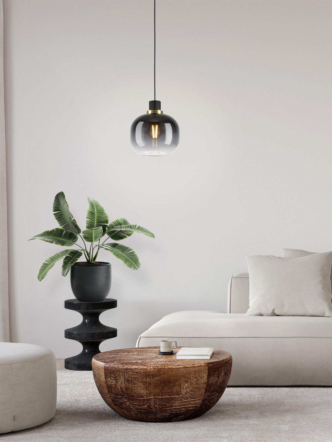 undefined Oilella Black To Grey Gradient Hanging Single Pendant Light