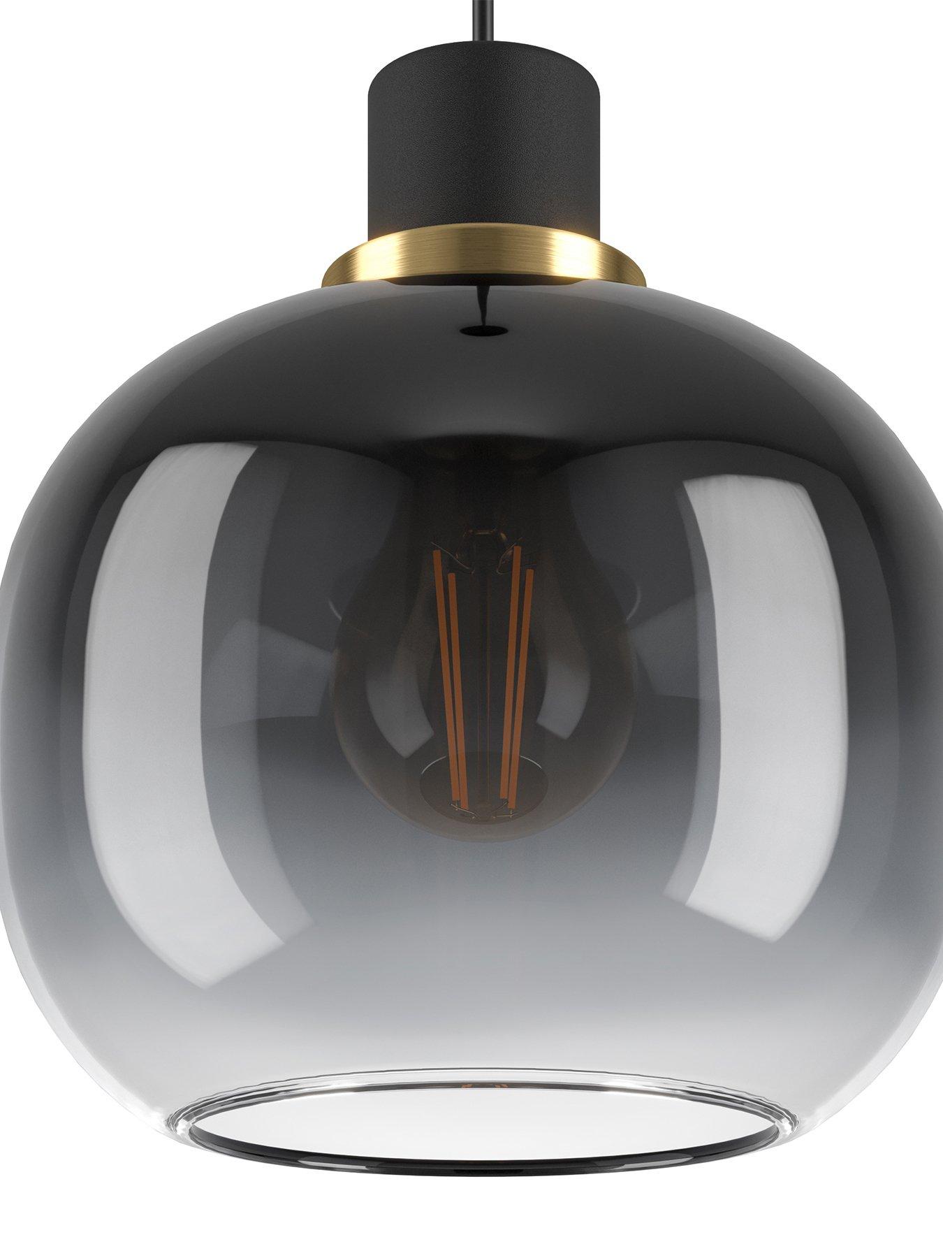 Image 4 of 4 of Eglo Oilella Black To Grey Gradient Hanging Single Pendant Light