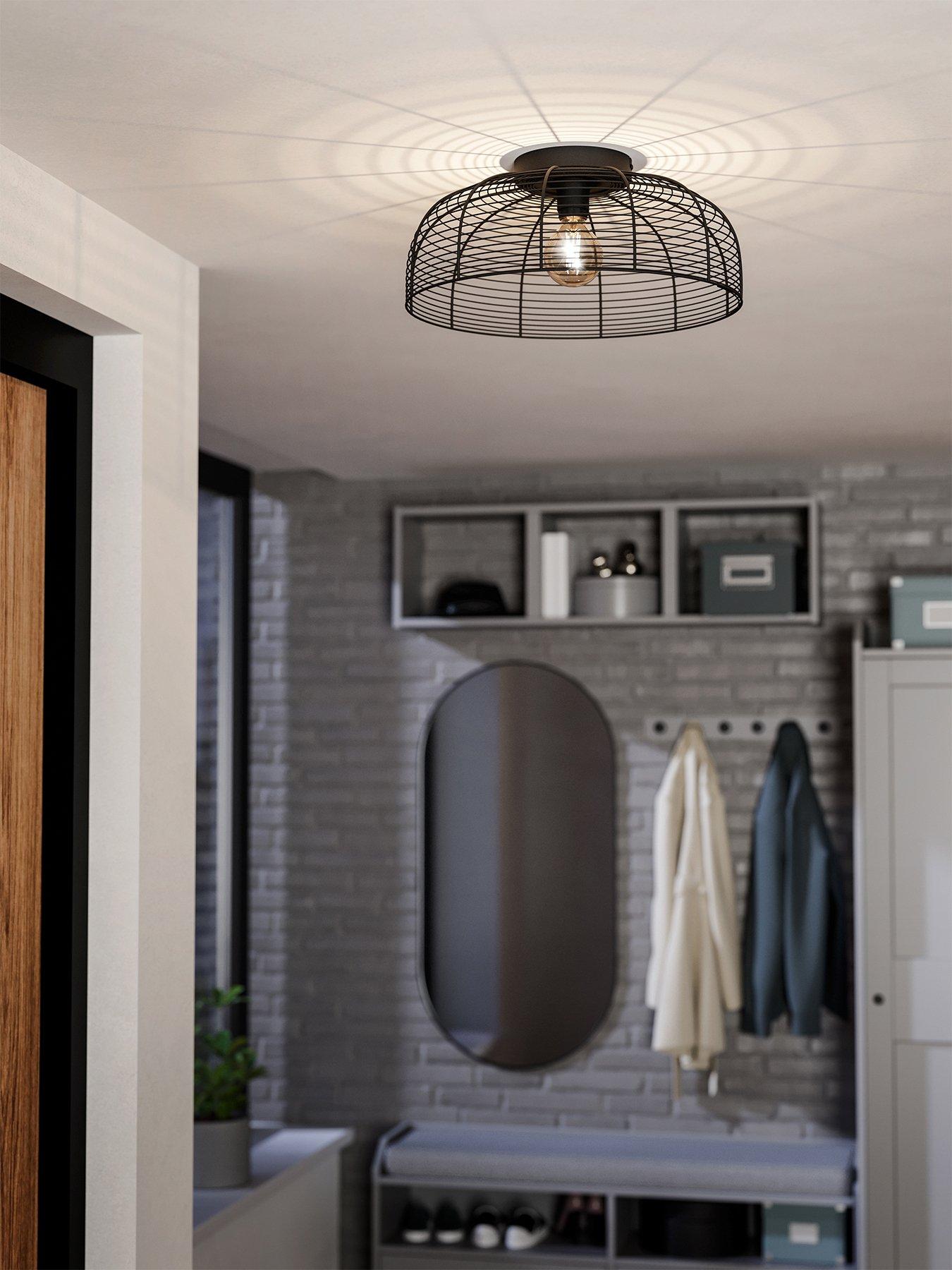 undefined Rinroe Blak Steel Wire Ceiling Light