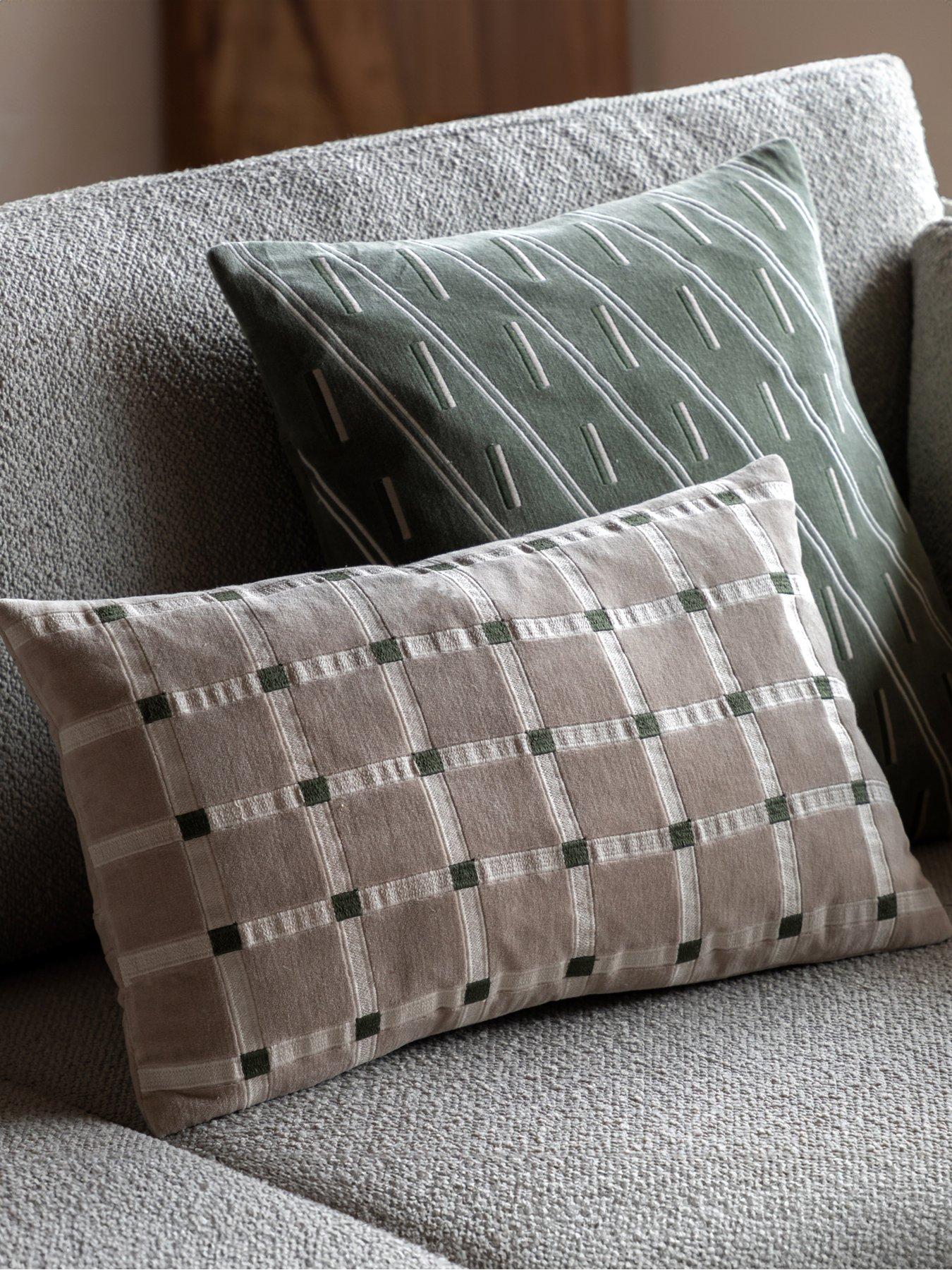 Crossland Grove Velvet Cushion Taupe 300X500mm - Image 2