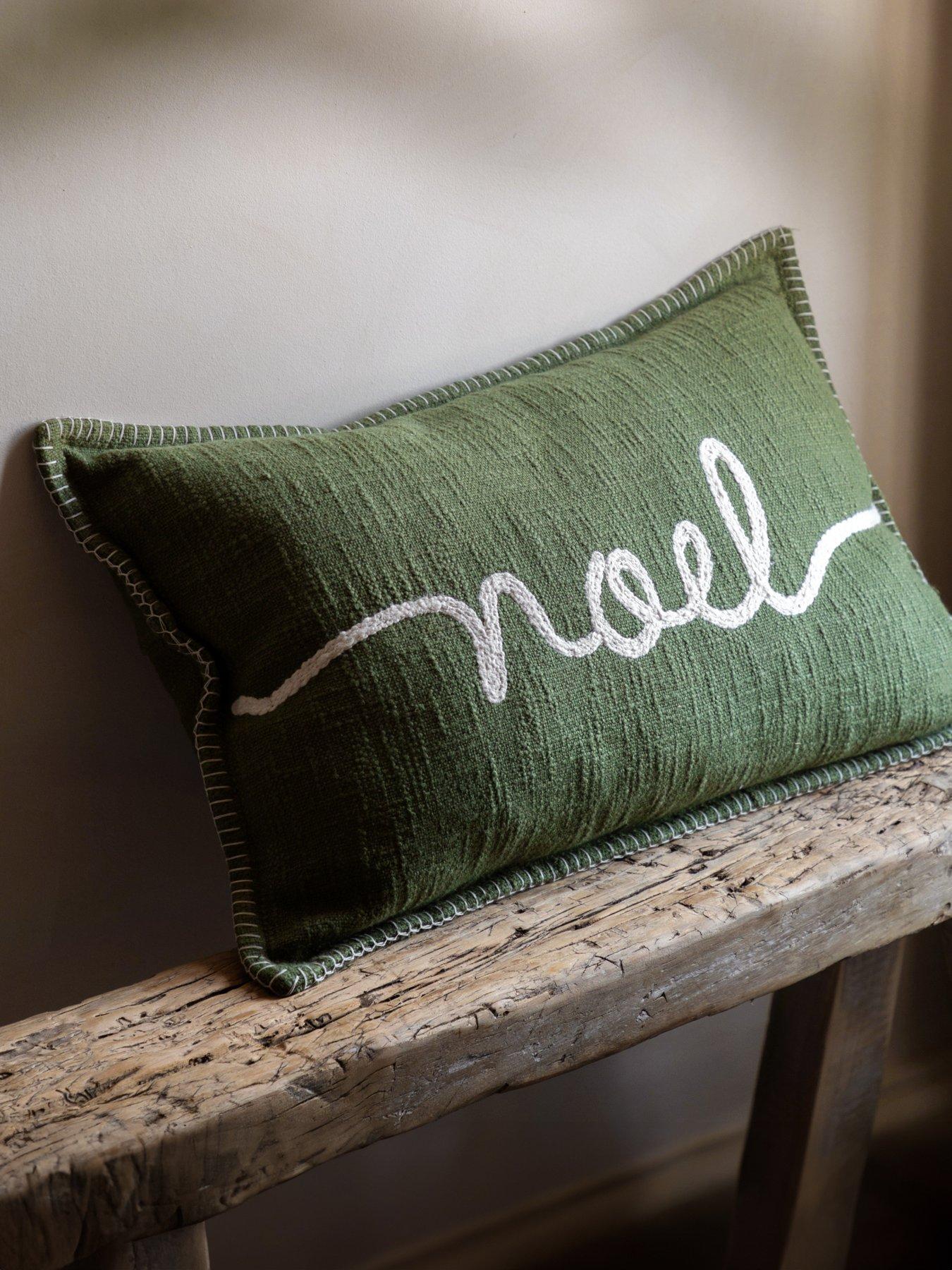 Gallery Direct Noel Script Christmas Cushion 300X500Mm