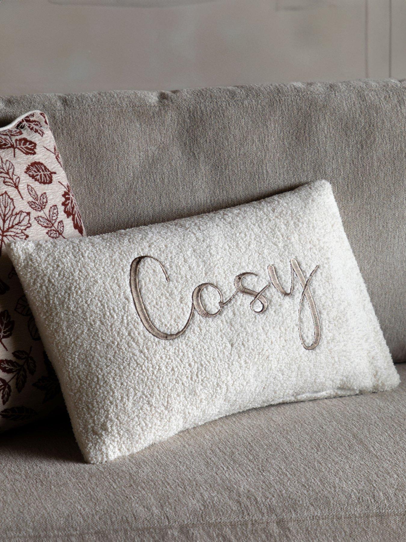 Gallery Direct Cosy Embroidered Cushion 300x500mm