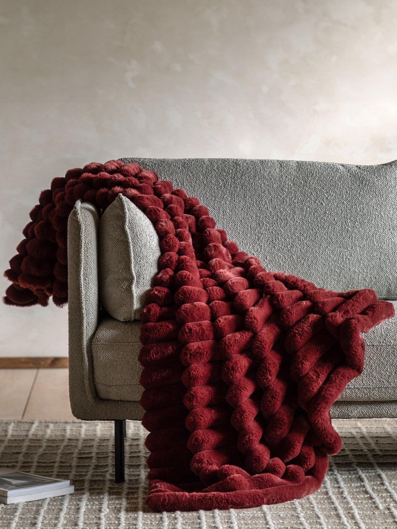 Gallery Direct Ribbed Fur Throw 1300x1700mm