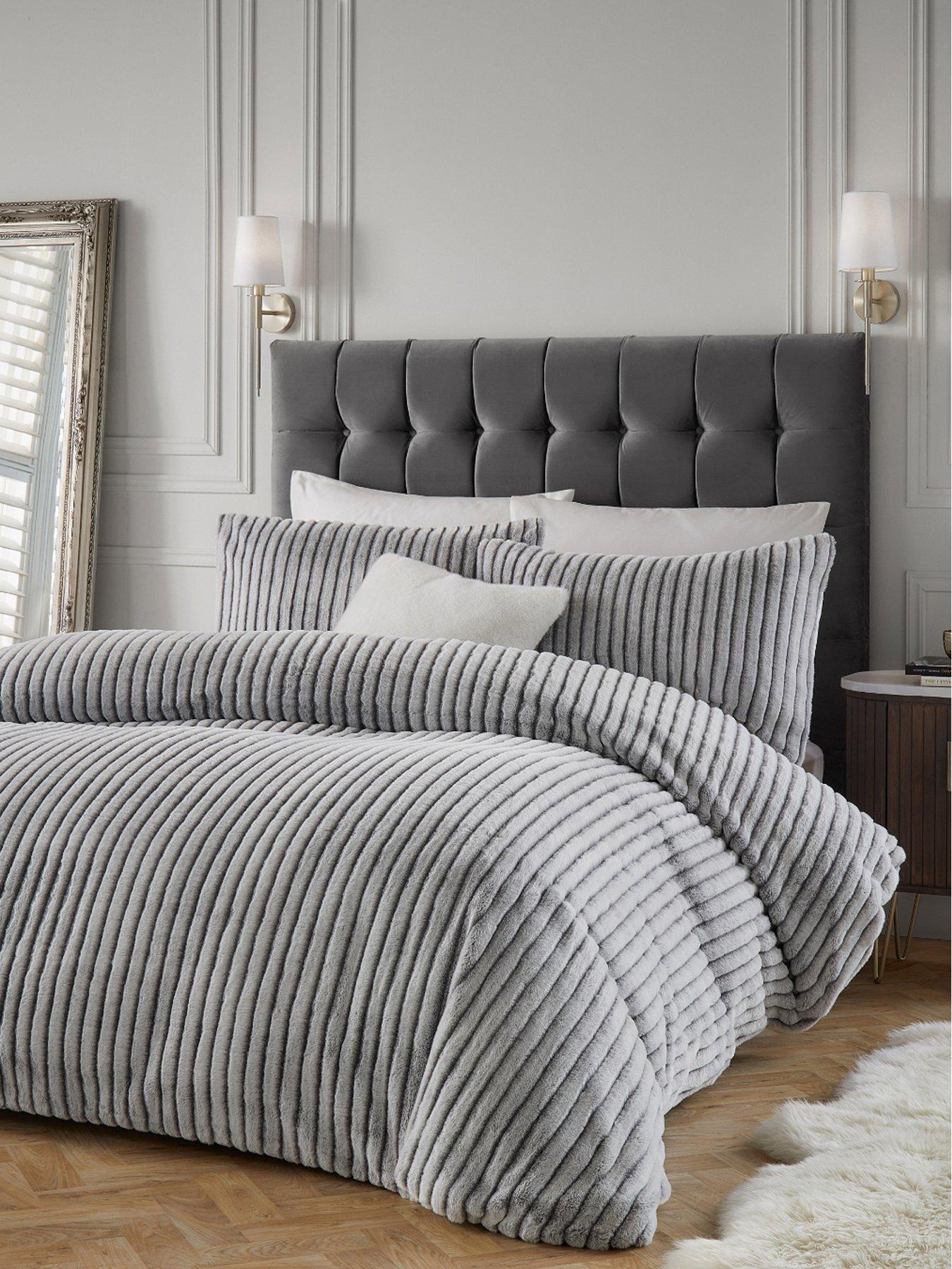 Paoletti Alpine Duvet Set Grey