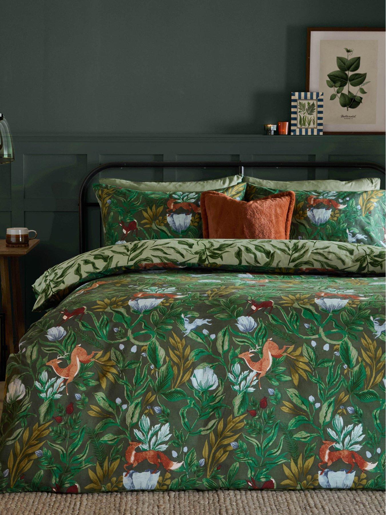Furn Intothewoods Duvet Set Forest Green