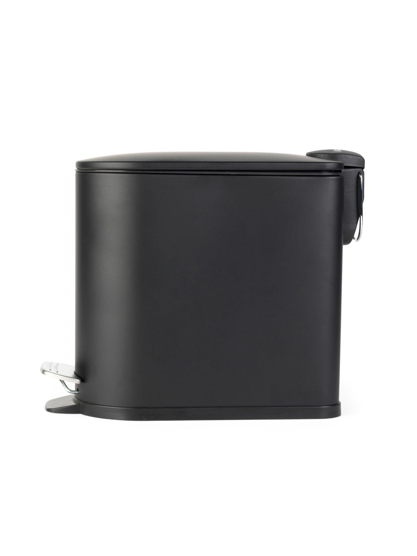 Image 4 of 4 of Beldray Black 5l D Shape Bathroom Bin