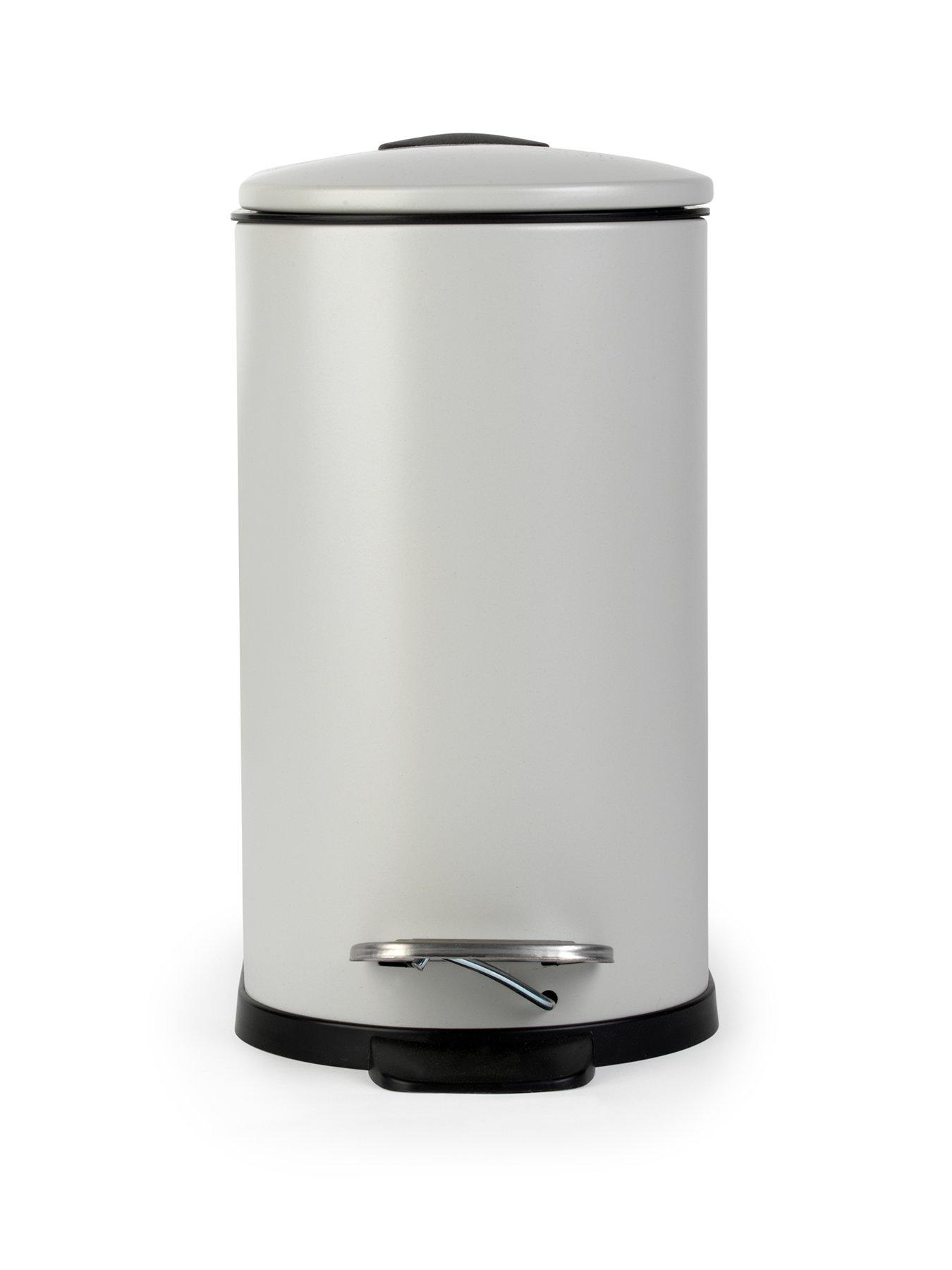 Beldray Grey 5l D Shape Bathroom Bin