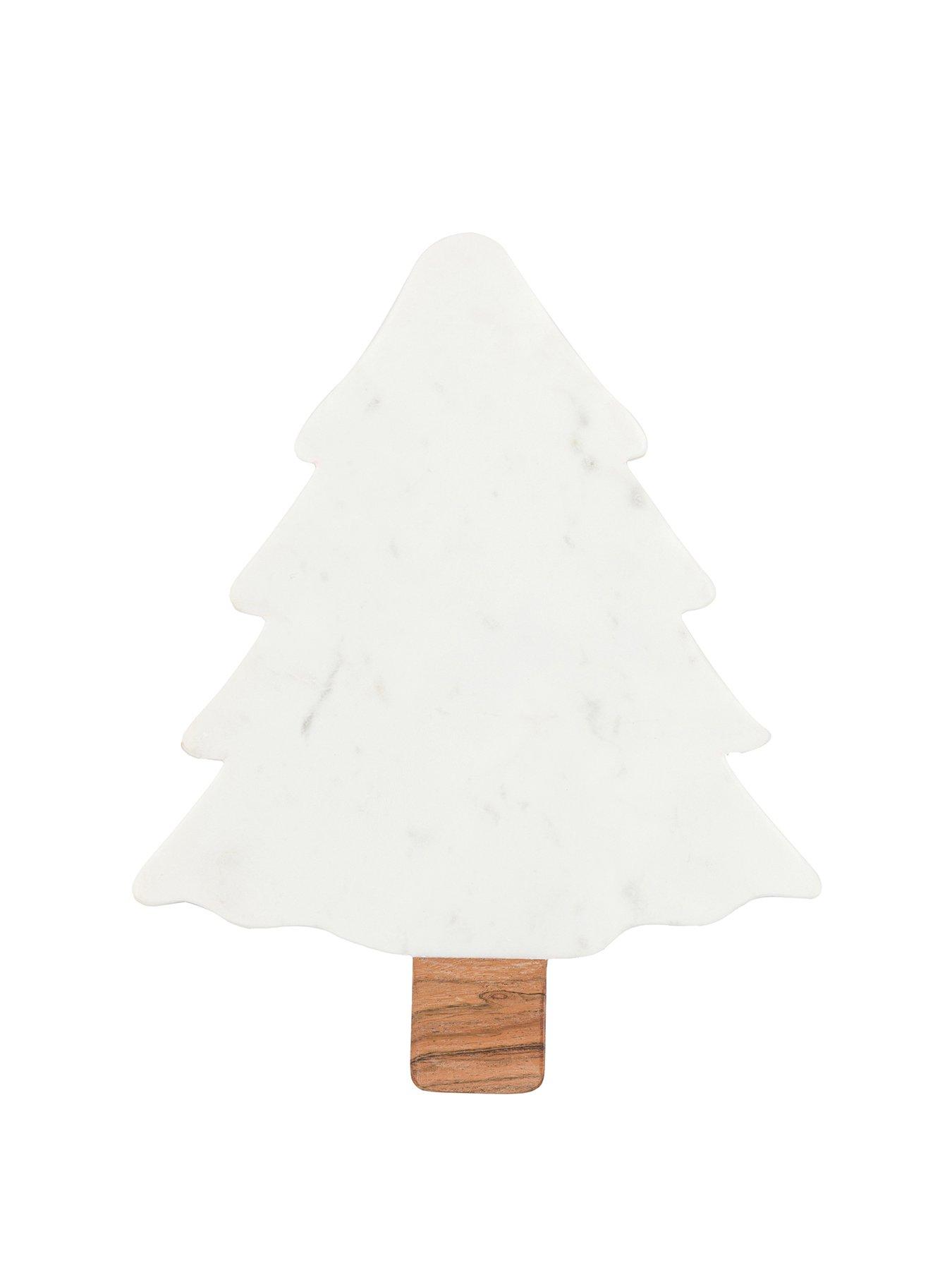 Gallery Direct White Marble Tree Serving Platter