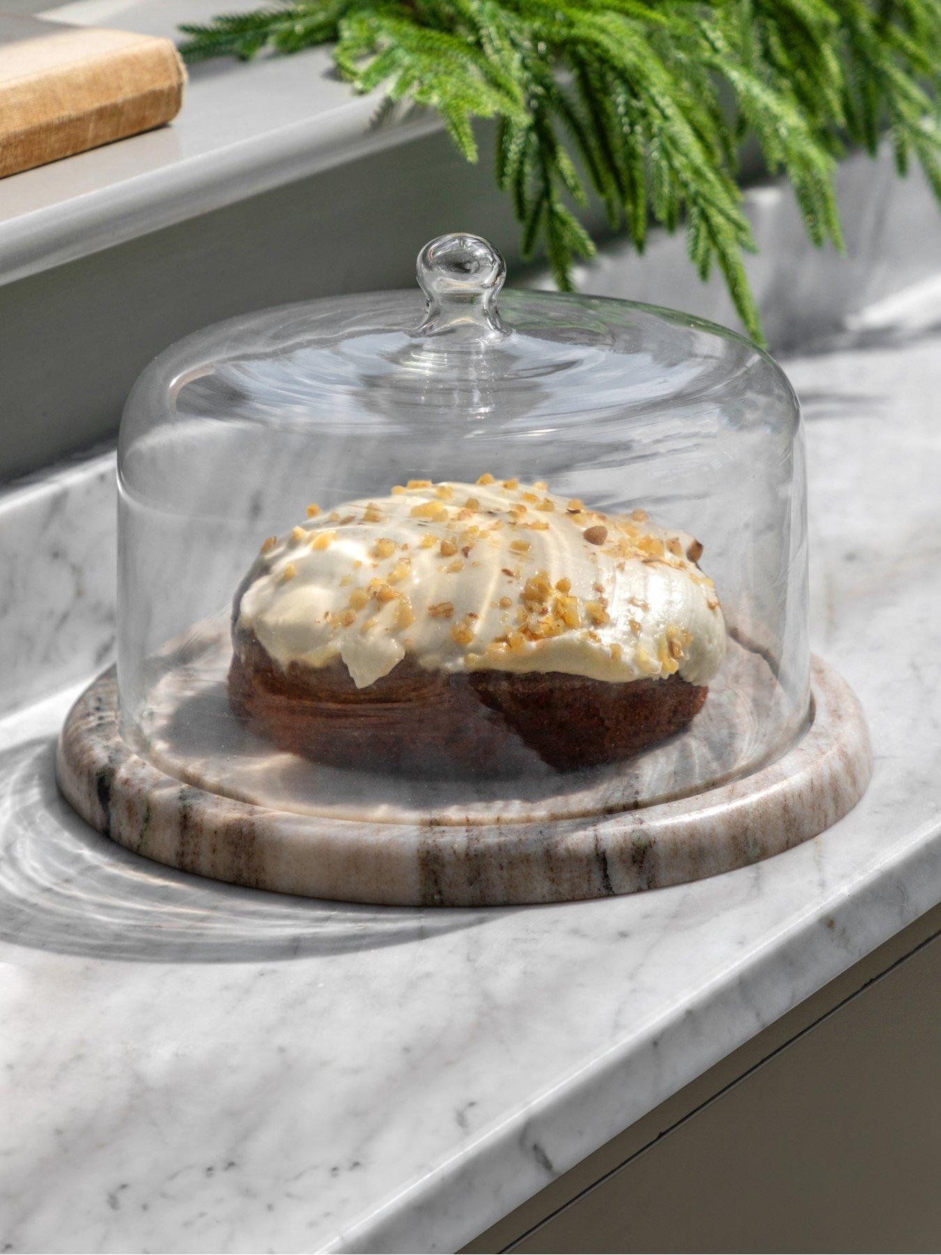 Image 1 of 6 of Gallery Direct Beige Marble Cake Dome