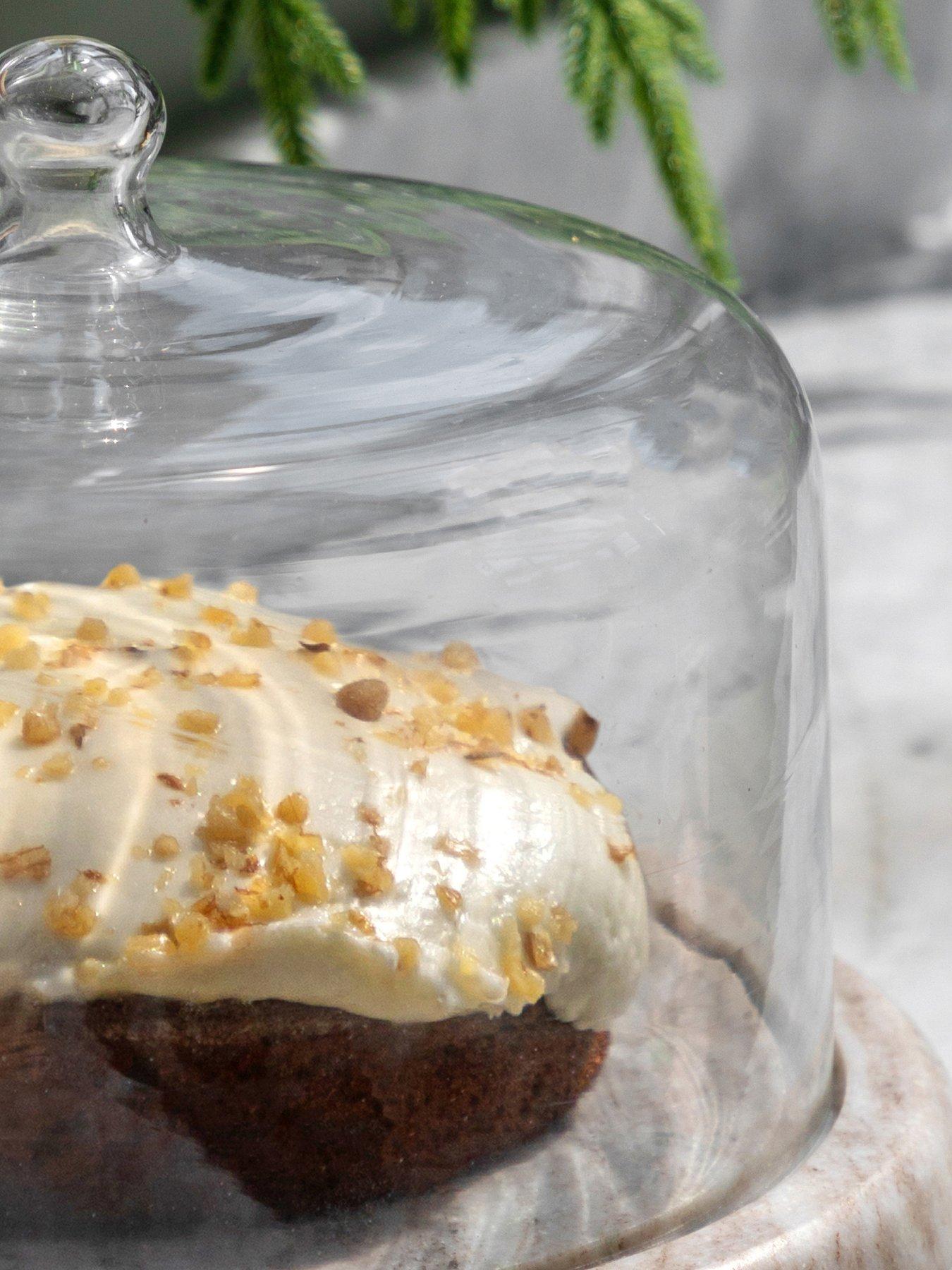 Image 4 of 6 of Gallery Direct Beige Marble Cake Dome