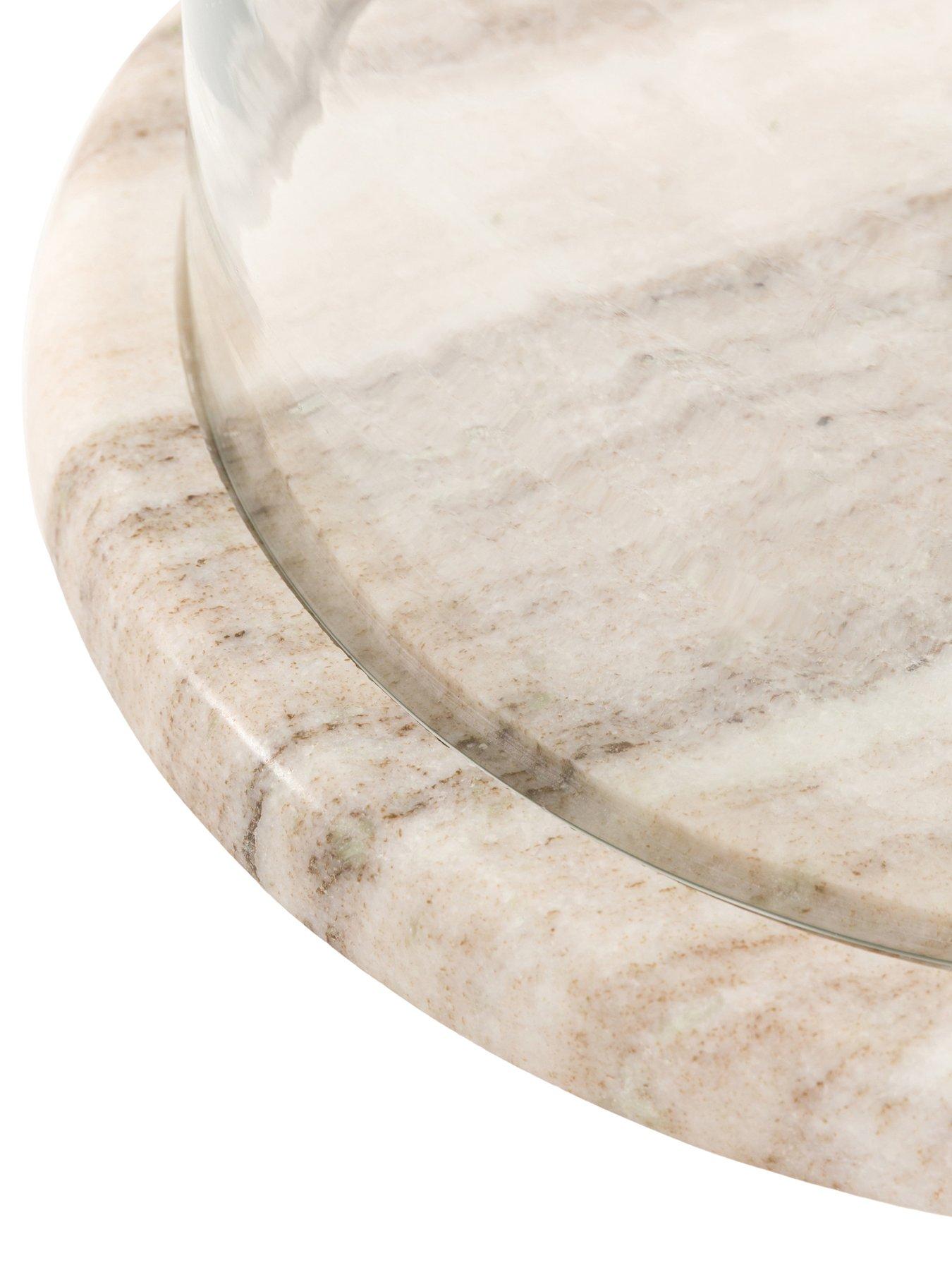 Image 5 of 6 of Gallery Direct Beige Marble Cake Dome
