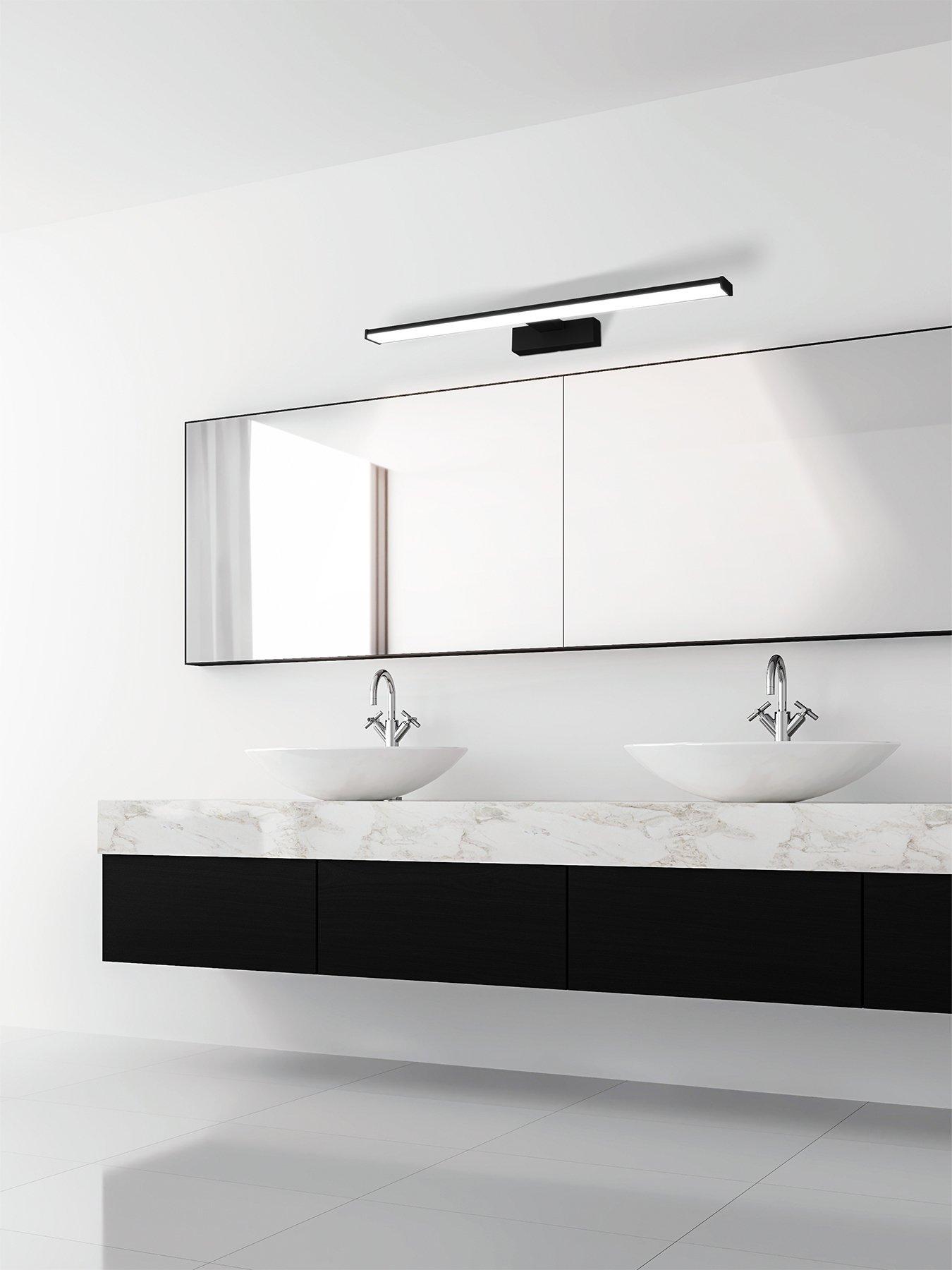 undefined Pandella 1 Led Black Bathroom Mirror Light
