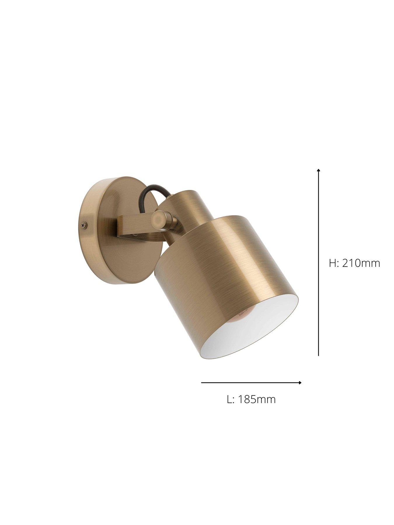 Image 3 of 4 of Eglo Southery Bronzed Steel Wall Spotlight