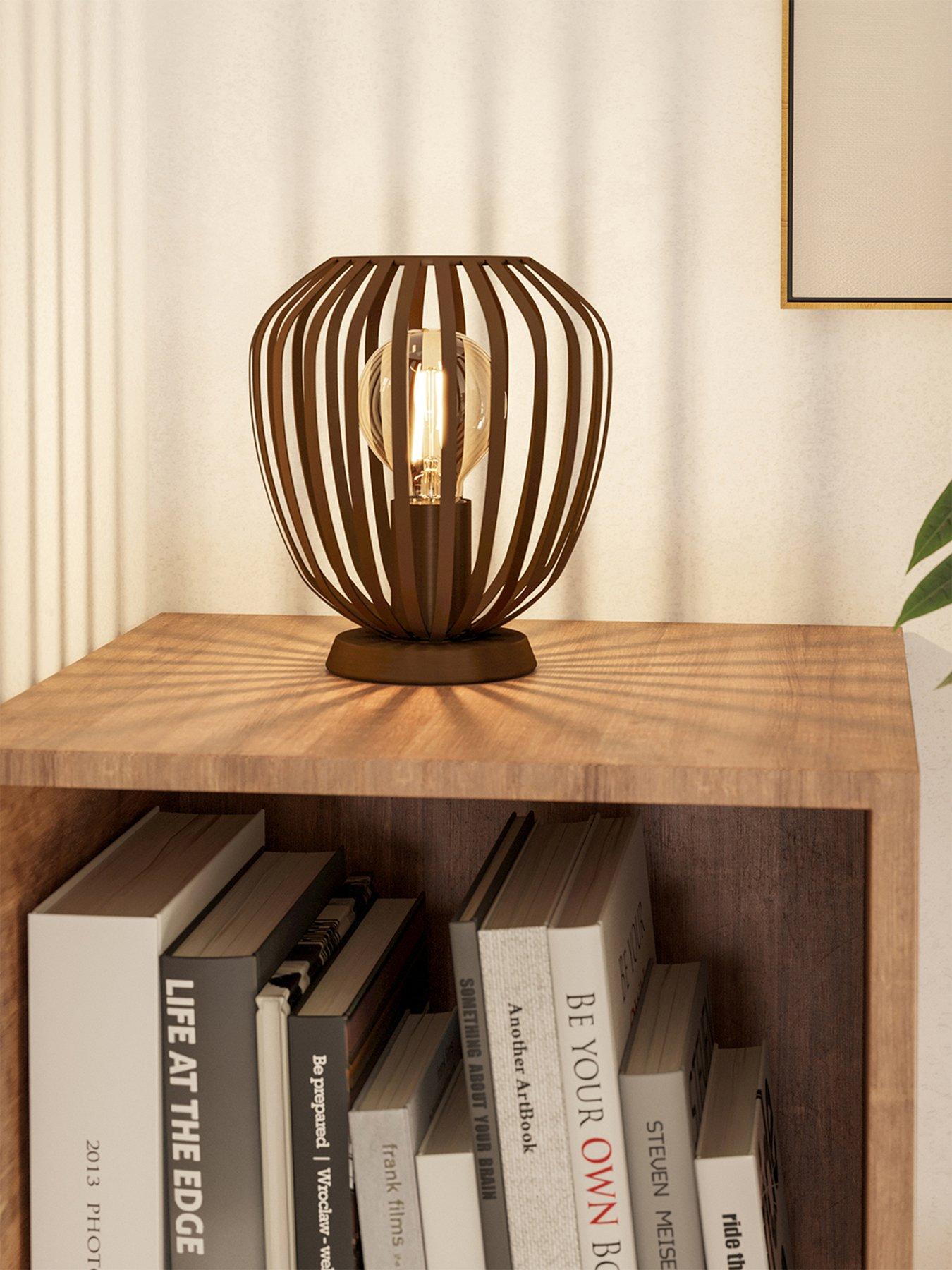 undefined Espinal Brown Steel Contemporary Table Lamp